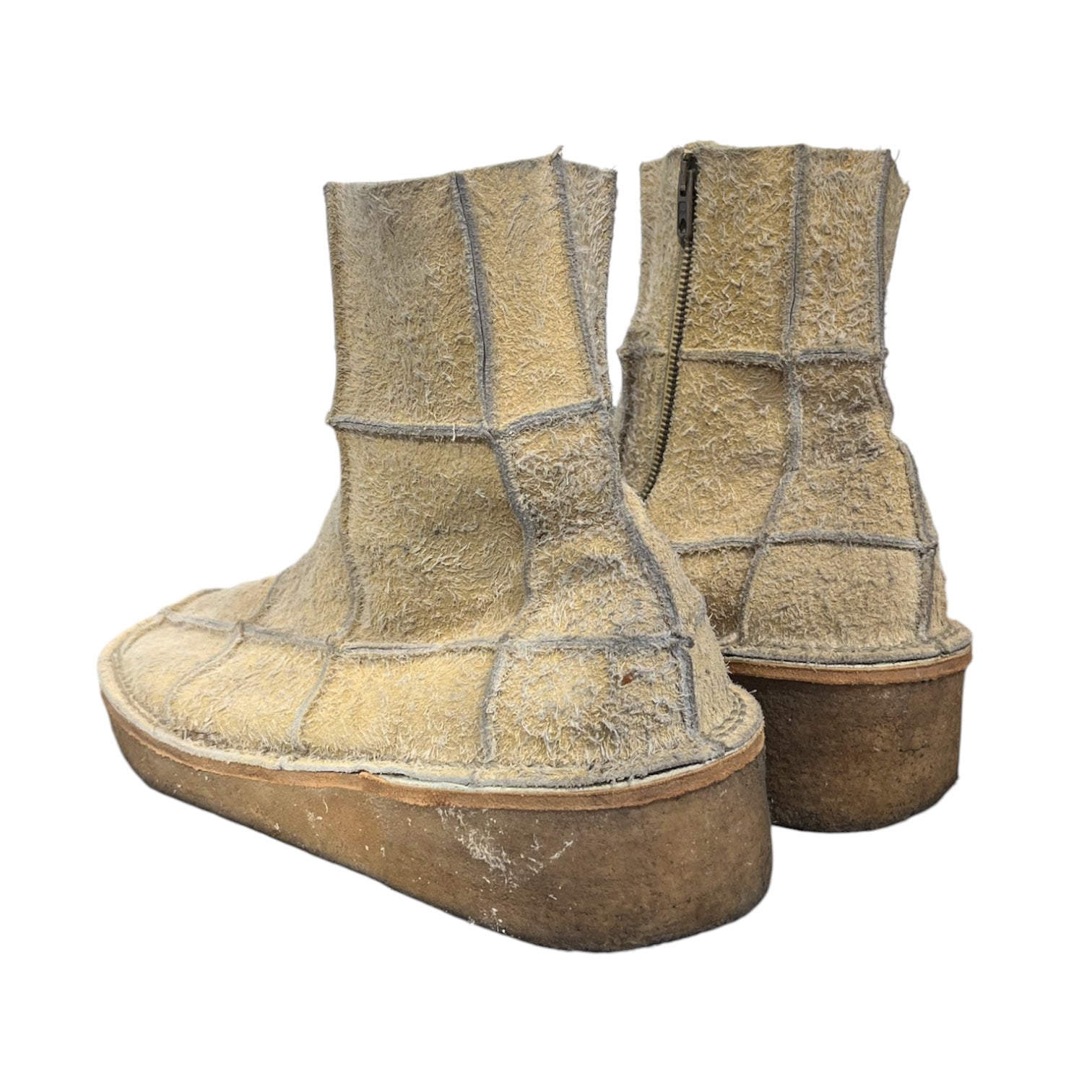 Acne Studios/Shoes/US 9/Suede/CRM/patchwork suede boots view 2