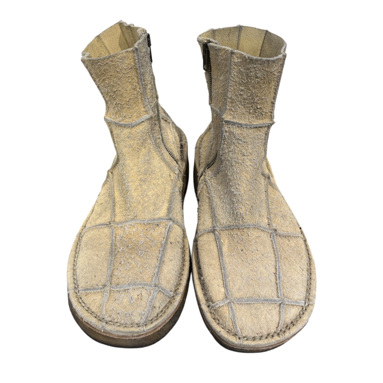 Acne Studios/Shoes/US 9/Suede/CRM/patchwork suede boots view 3