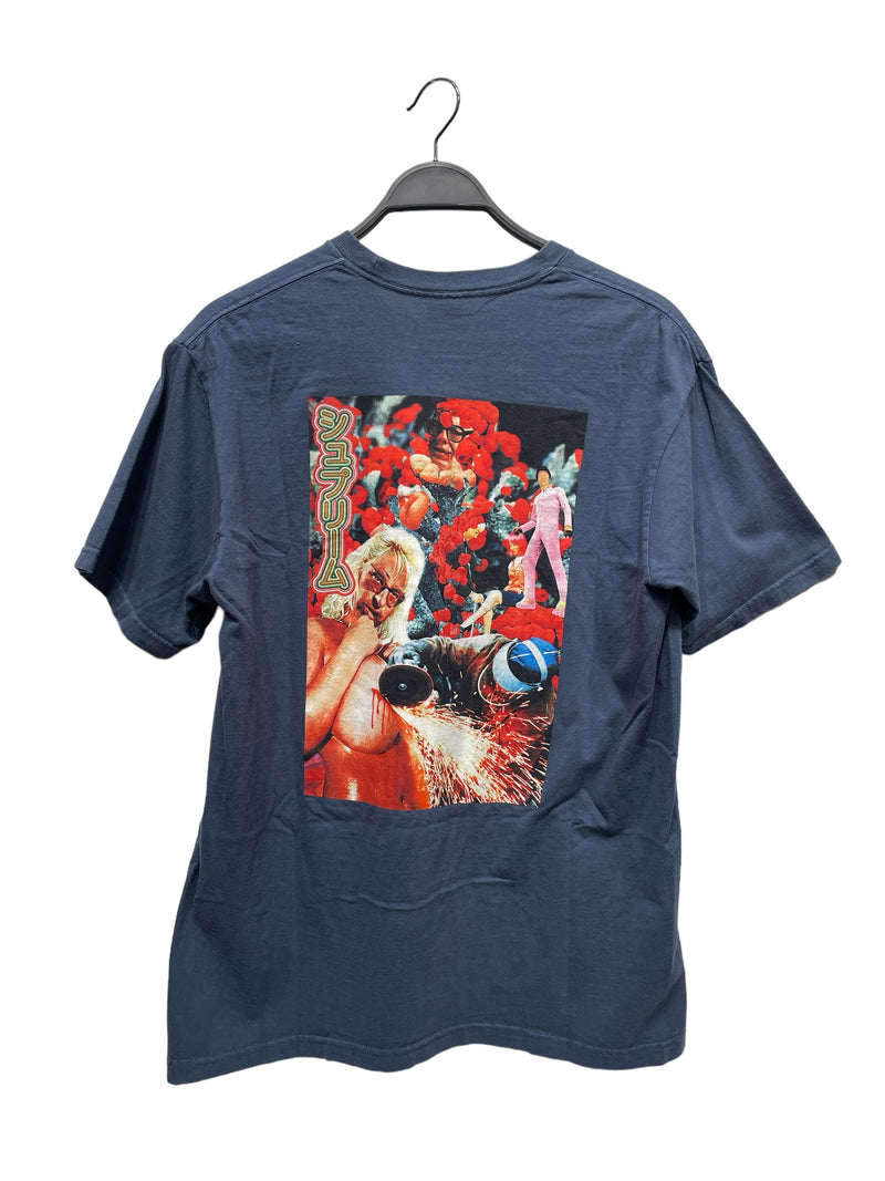 Supreme/T-Shirt/M/Cotton/BLU/Graphic/Sekintani