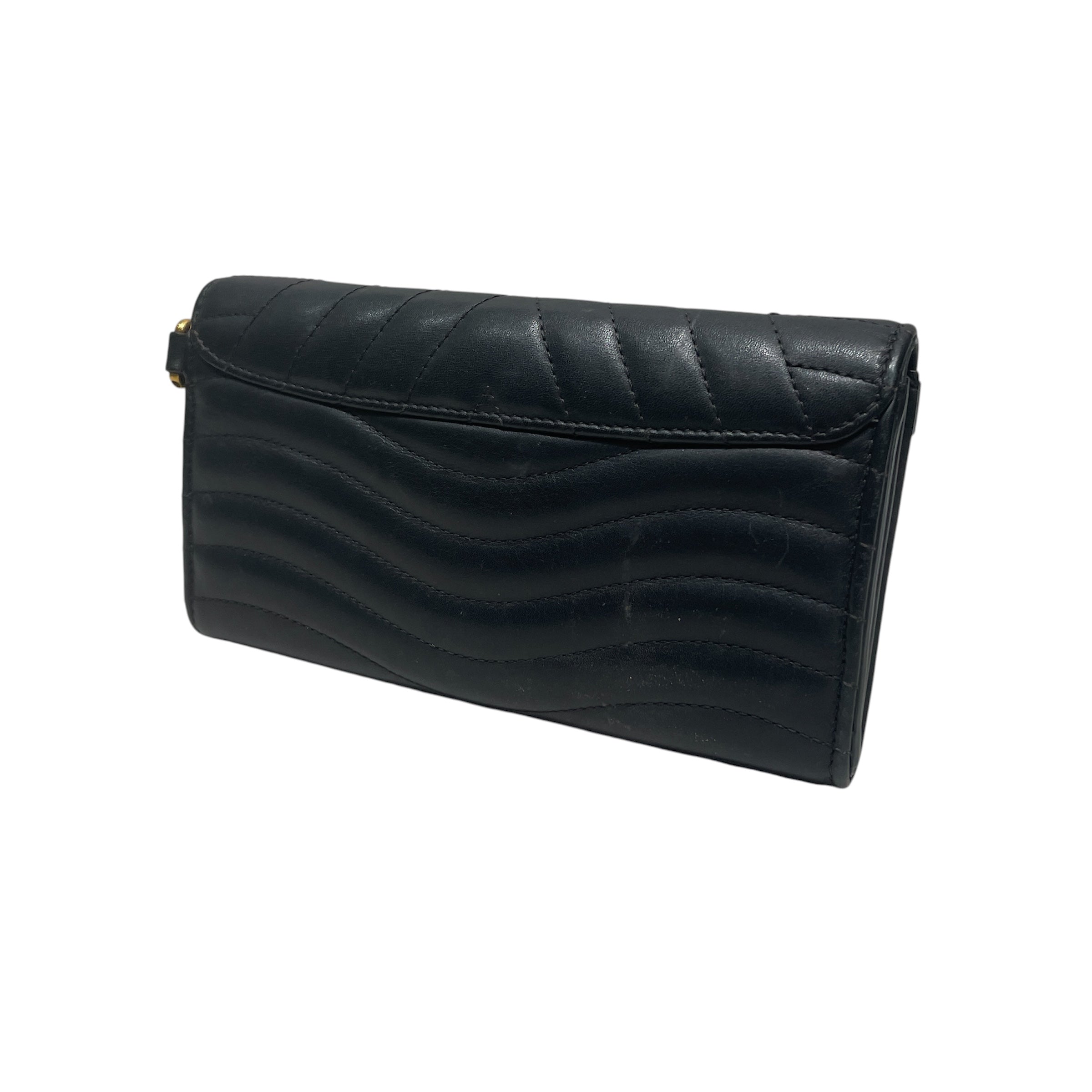 LOUIS VUITTON/Long Wallet/Leather/BLK/L's/NEW WAVE view 2