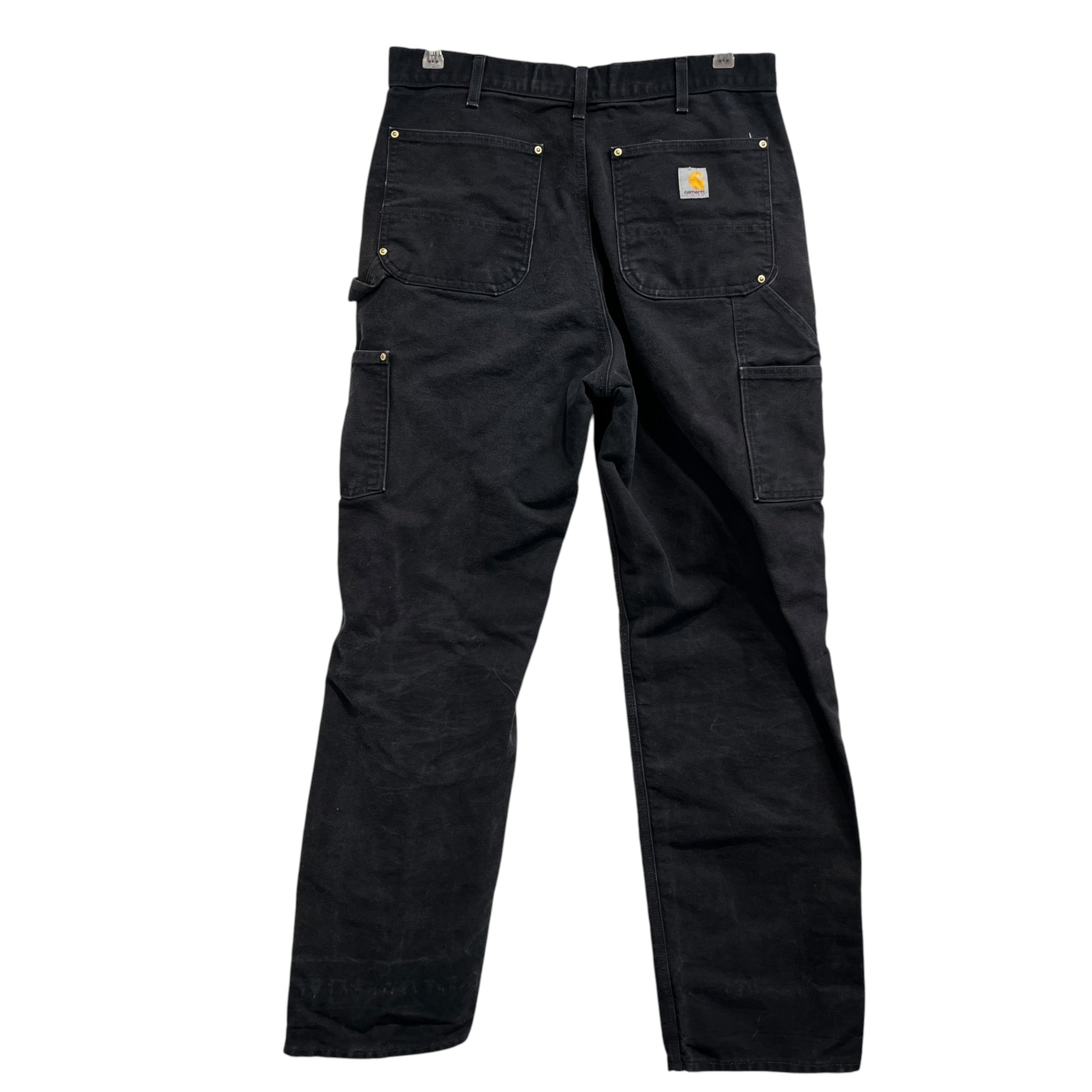 Carhartt/Straight Pants/34/Cotton/BLK/double knee view 2