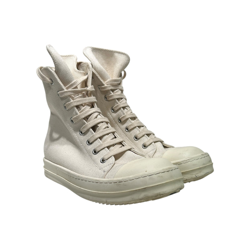 RICK OWENS DRKSHDW/Hi-Sneakers/EU 37/Cotton/WHT/Off White Ramones