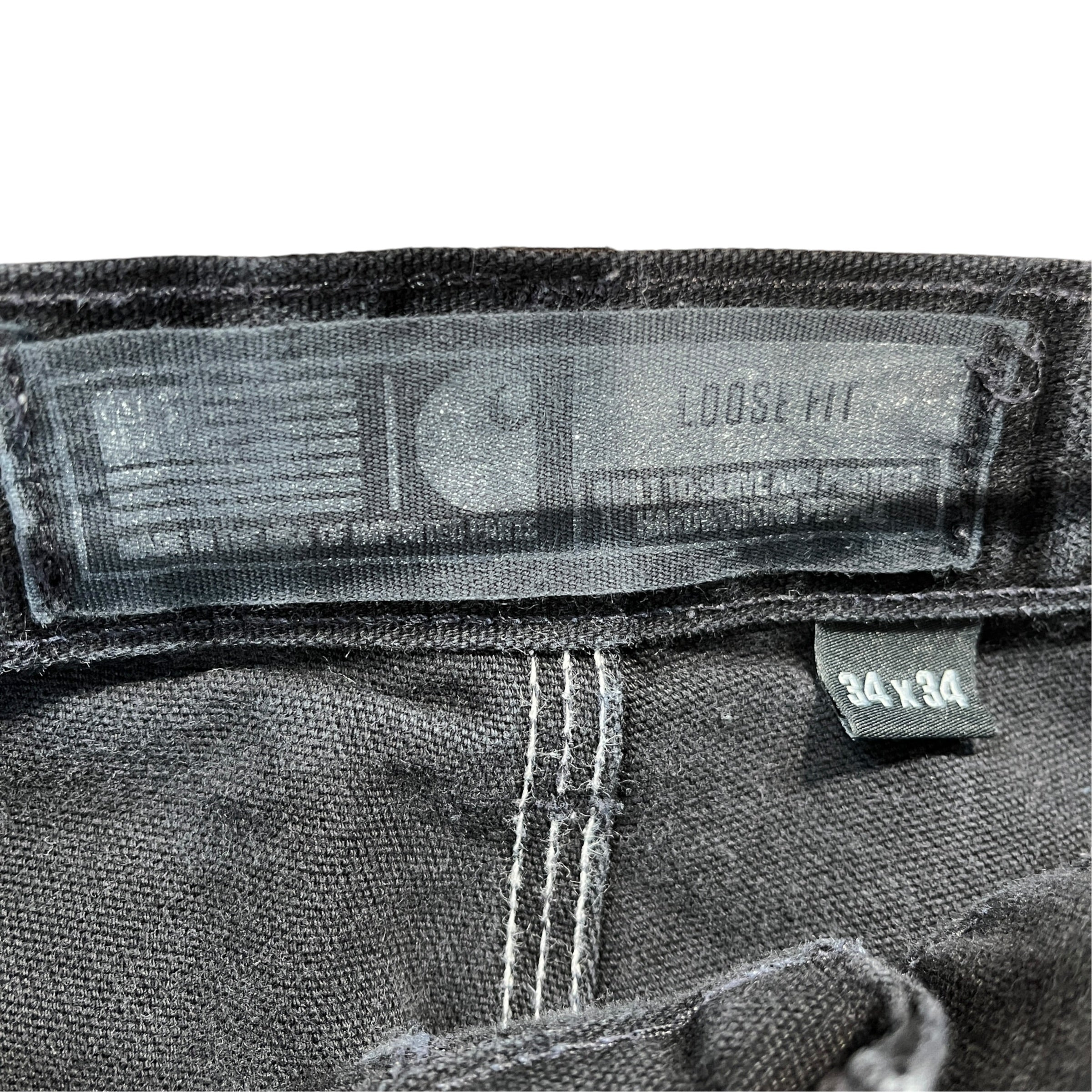 Carhartt/Straight Pants/34/Cotton/BLK/double knee view 3
