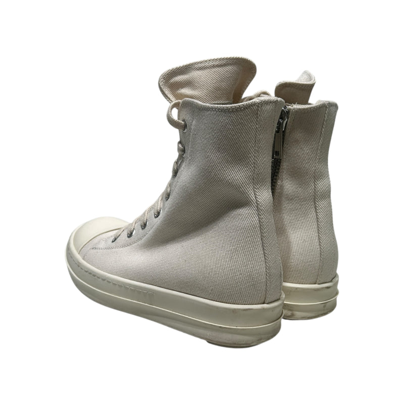 RICK OWENS DRKSHDW/Hi-Sneakers/EU 37/Cotton/WHT/Off White Ramones