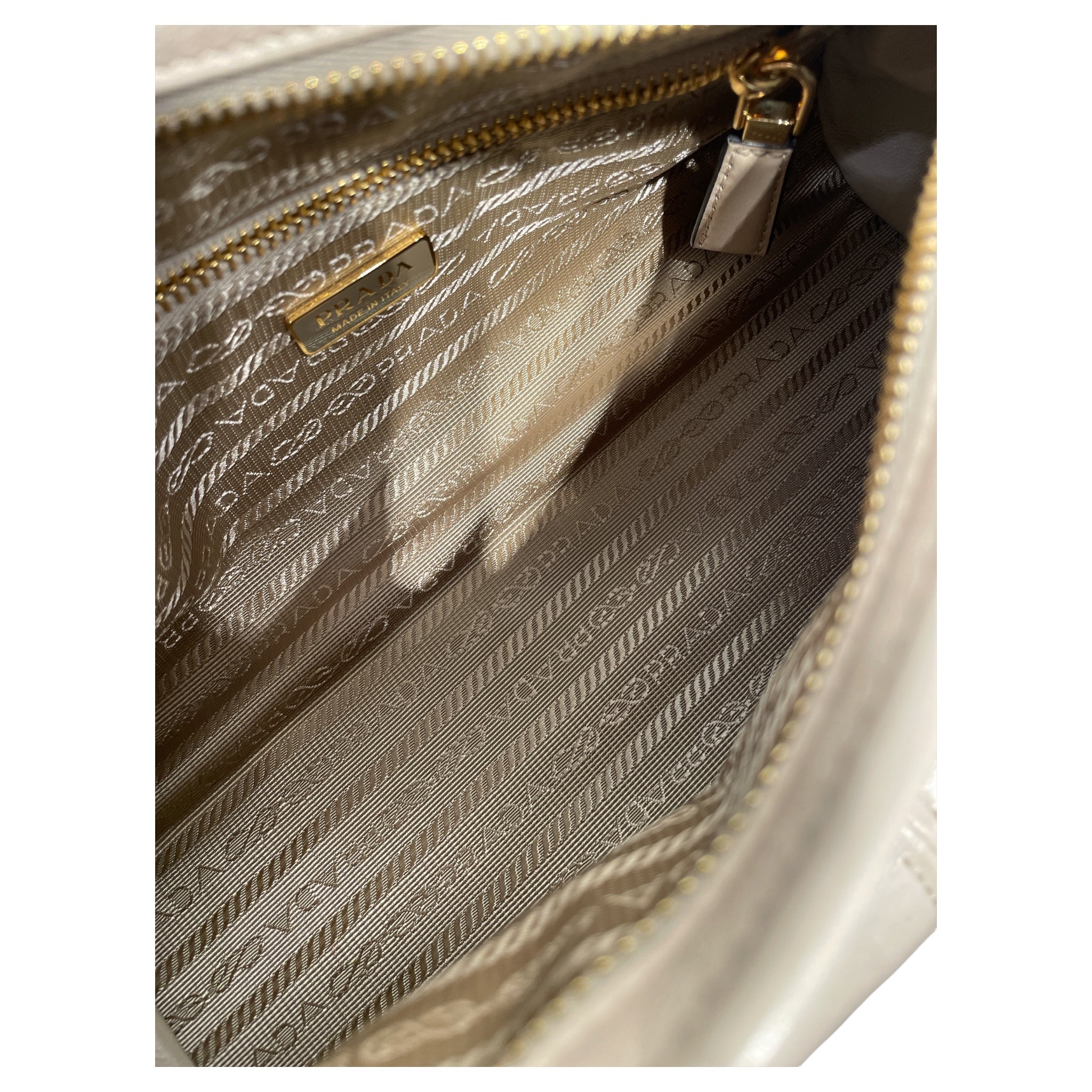 PRADA/Cross Body Bag/Leather/CRM/7/7 BONNIE SHOULDER BAG view 4