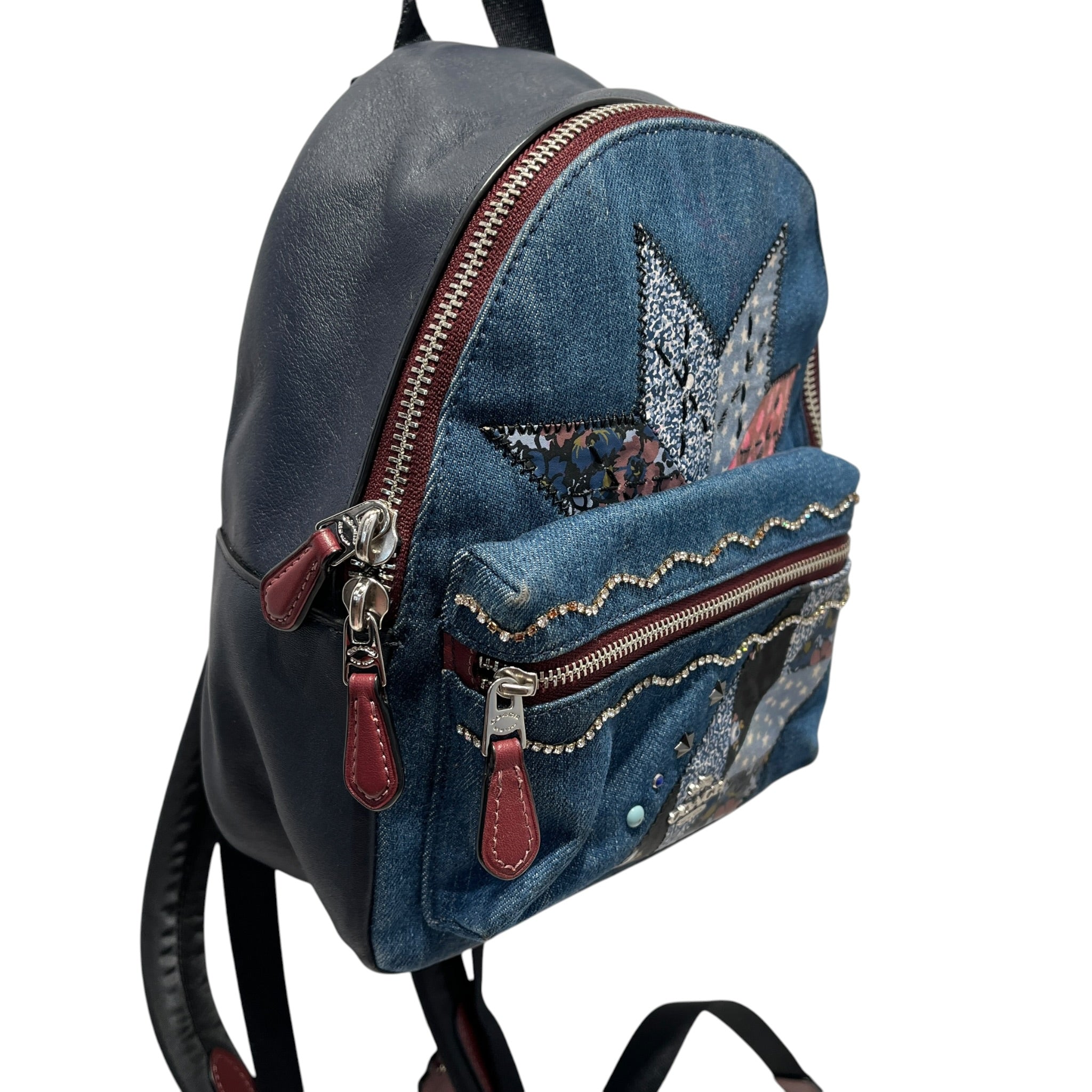 COACH/Backpack/All Over Print/Cotton/BLU/CHARLE BACKPACK view 4