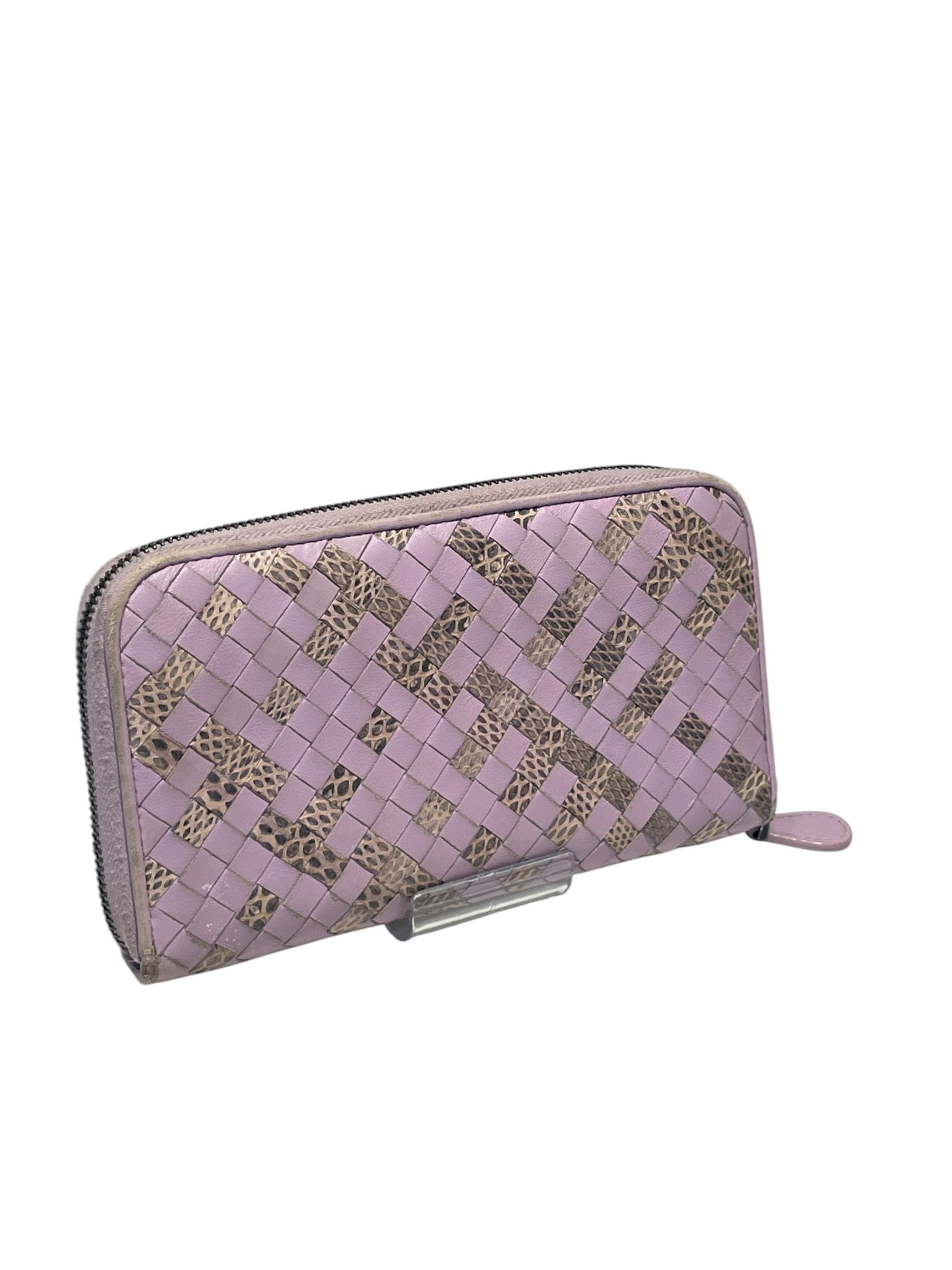 BOTTEGA VENETA/Bifold Wallet/All Over Print/Leather/MLT/Intrecciato Zip Around view 2