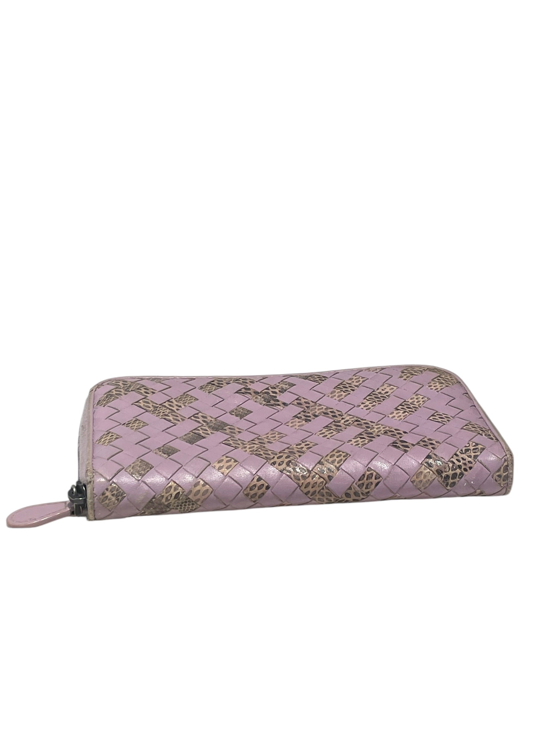 BOTTEGA VENETA/Bifold Wallet/All Over Print/Leather/MLT/Intrecciato Zip Around view 3