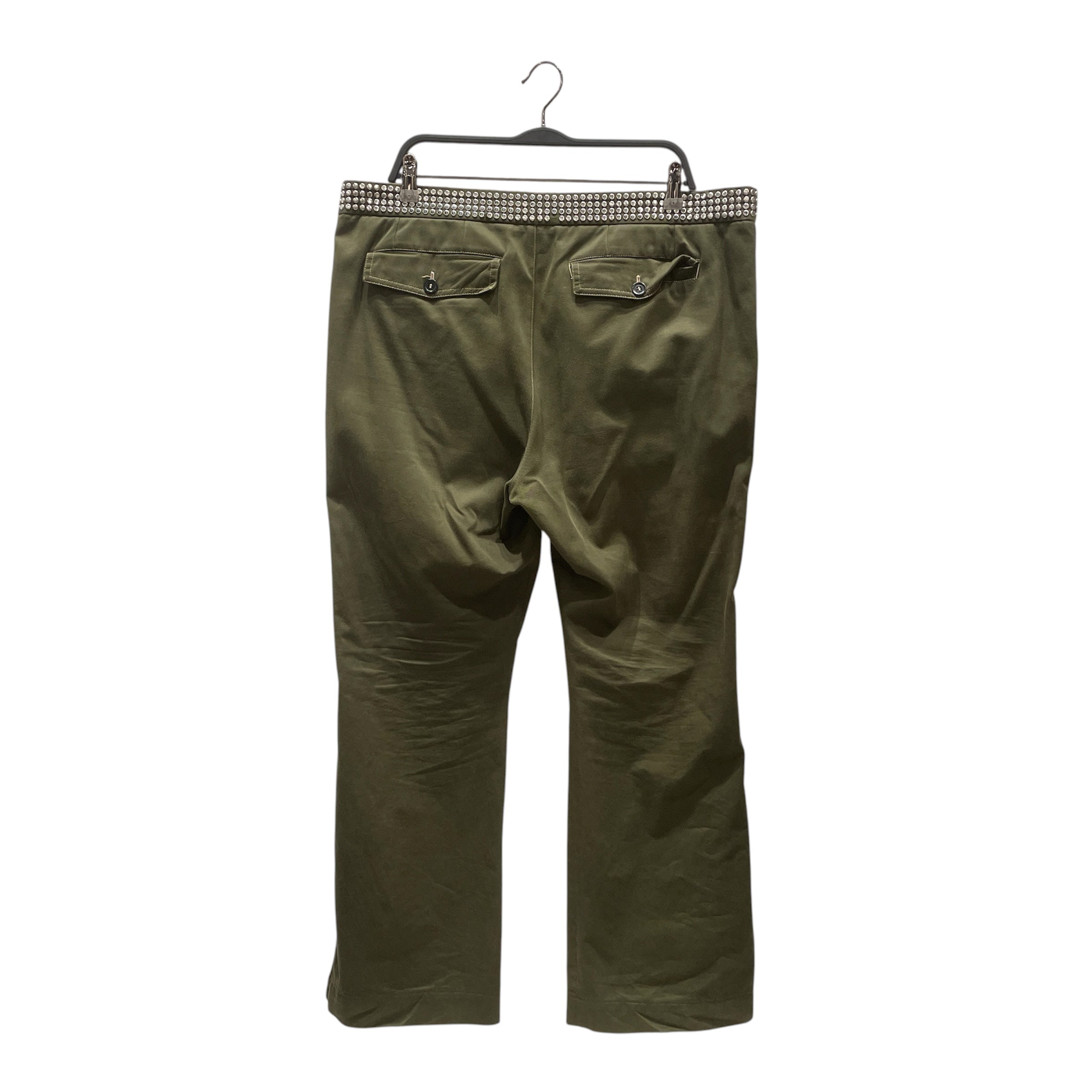 WALES BONNER/Pants/52/Cotton/GRN/STUDDED PANTS view 2