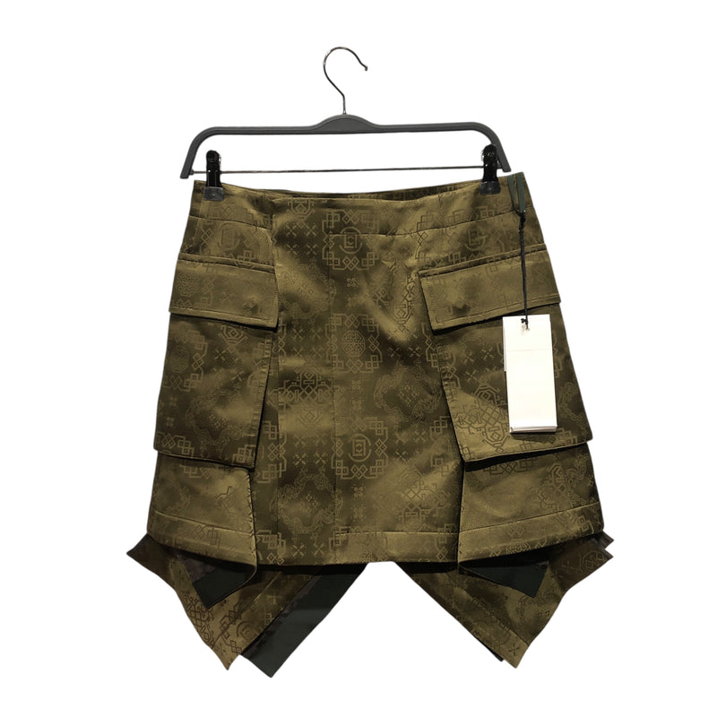 Sacai/Skirt/2/All Over Print/Silk/GRN/LAYERED CARGO