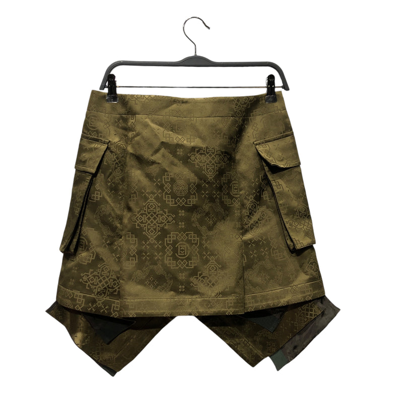 Sacai/Skirt/2/All Over Print/Silk/GRN/LAYERED CARGO