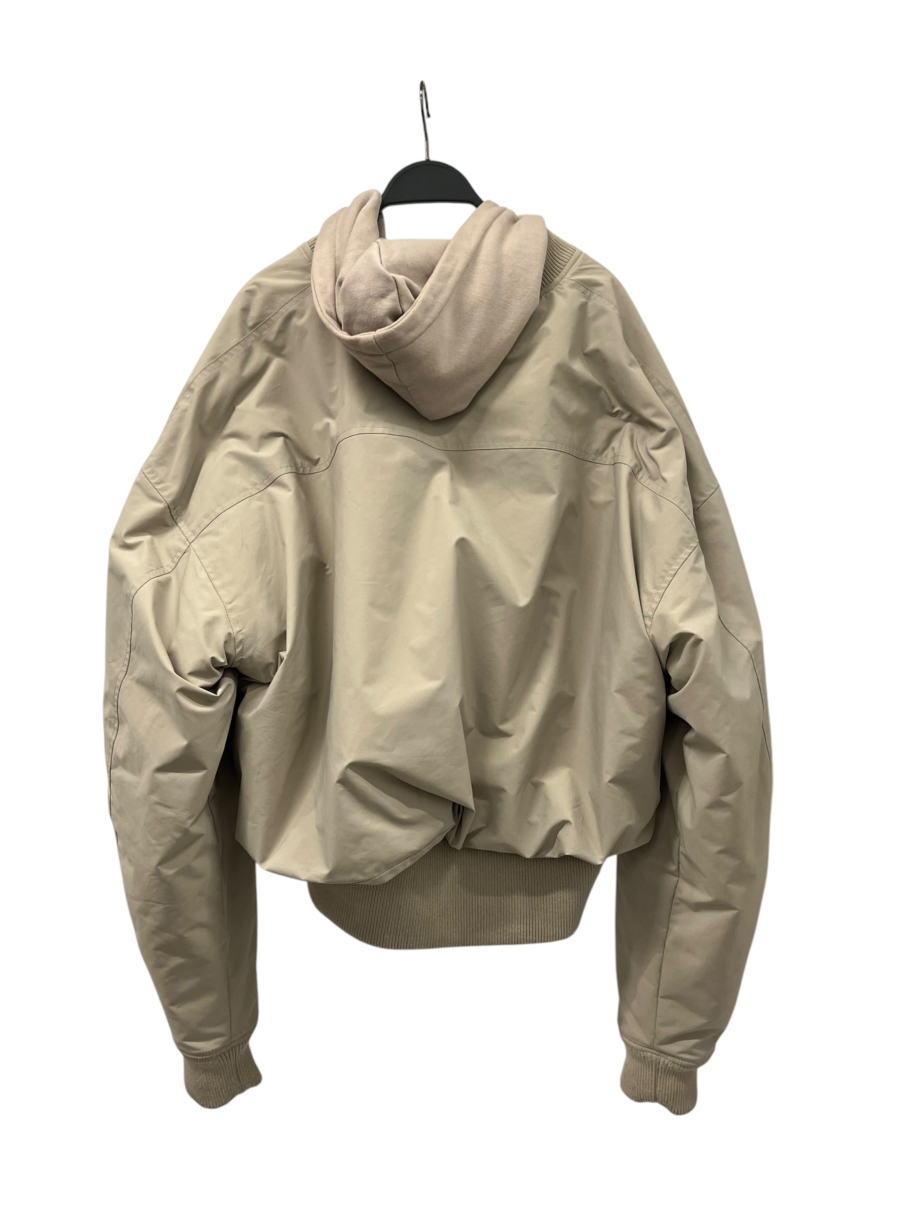 HELIOT EMIL/Puffer Jkt/52/Polyester/GRY/Single Breasted/BOMBER JACKET & REMOVABLE HOOD view 2