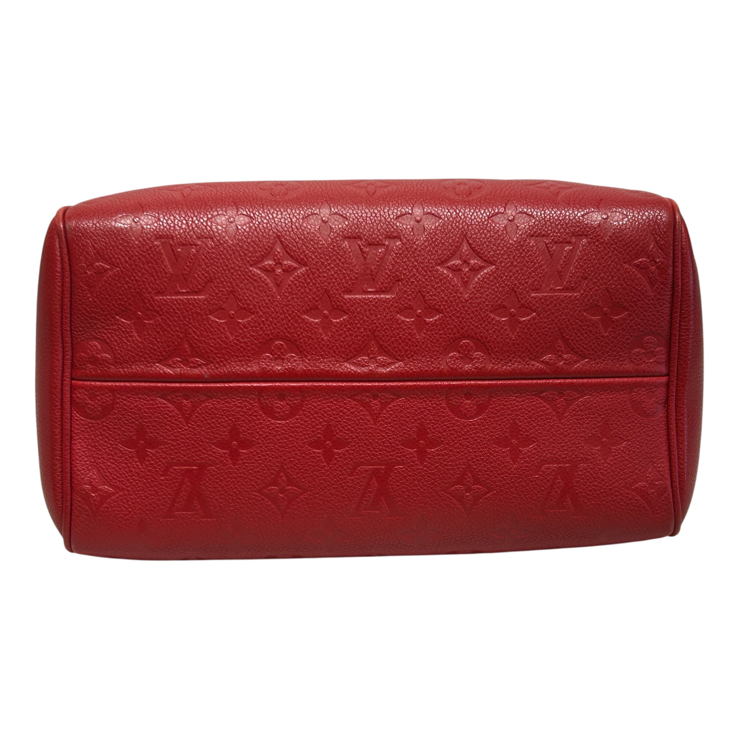 LOUIS VUITTON/Hand Bag/Monogram/Leather/RED/MONOGRAM EMPRIENTE view 3