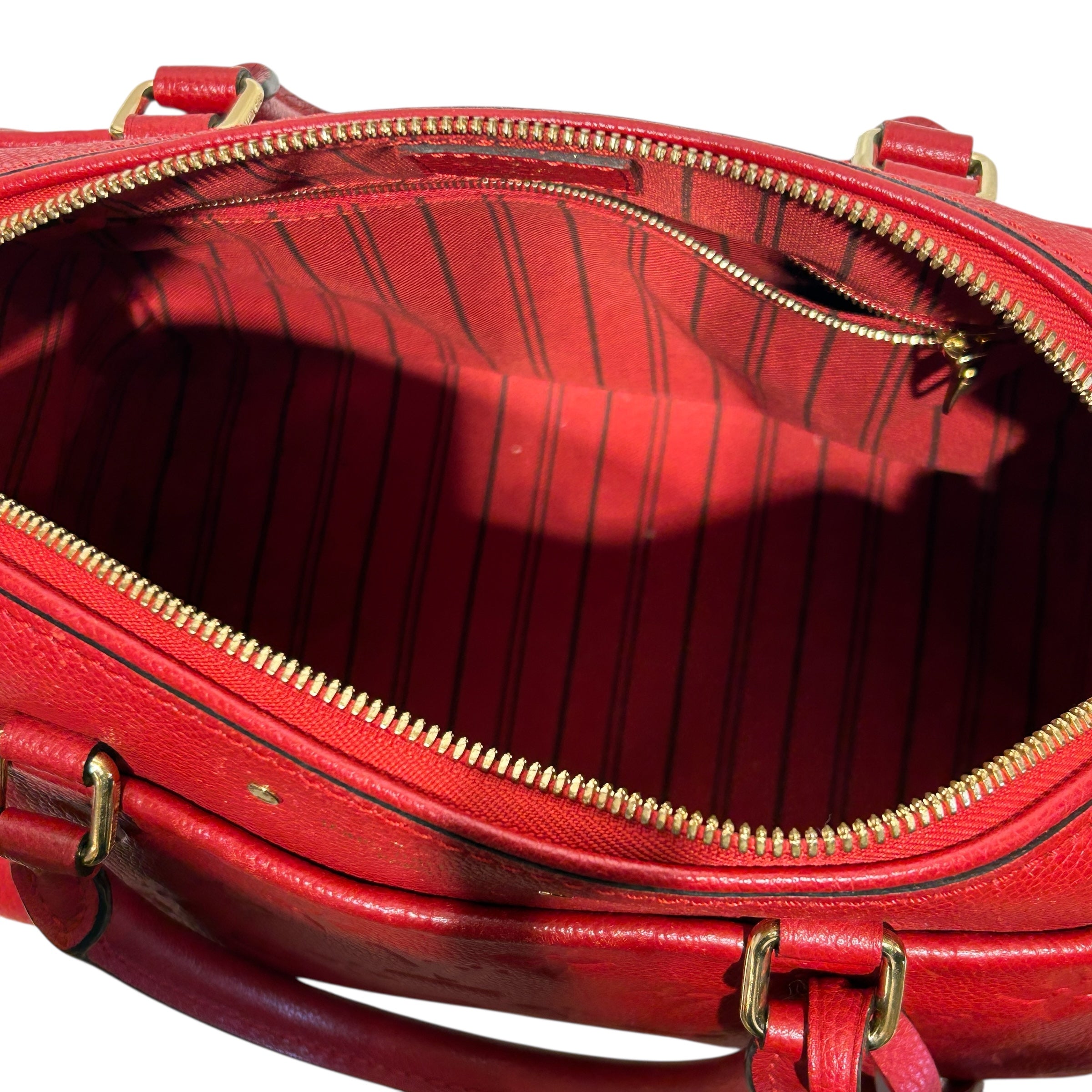 LOUIS VUITTON/Hand Bag/Monogram/Leather/RED/MONOGRAM EMPRIENTE view 4