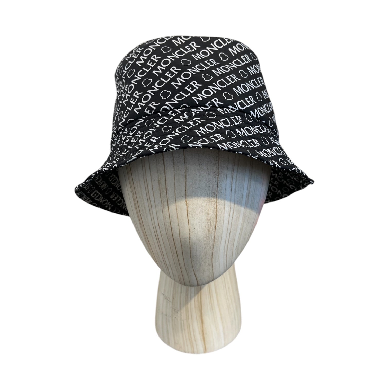 MONCLER/Bucket Hat/S/All Over Print/Nylon/BLK/M's/ALL OVER LOGO PRINT view 1