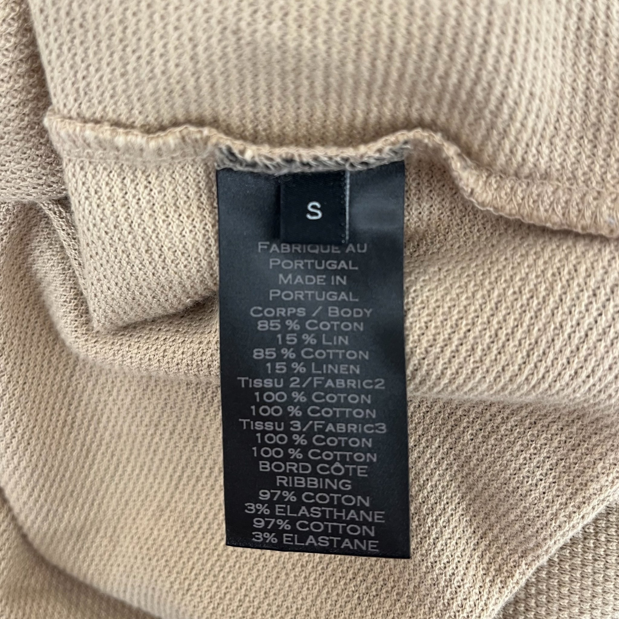 BALMAIN/Hoodie/S/Cotton/BEG/WAFFLE KNIT HOODIE view 4