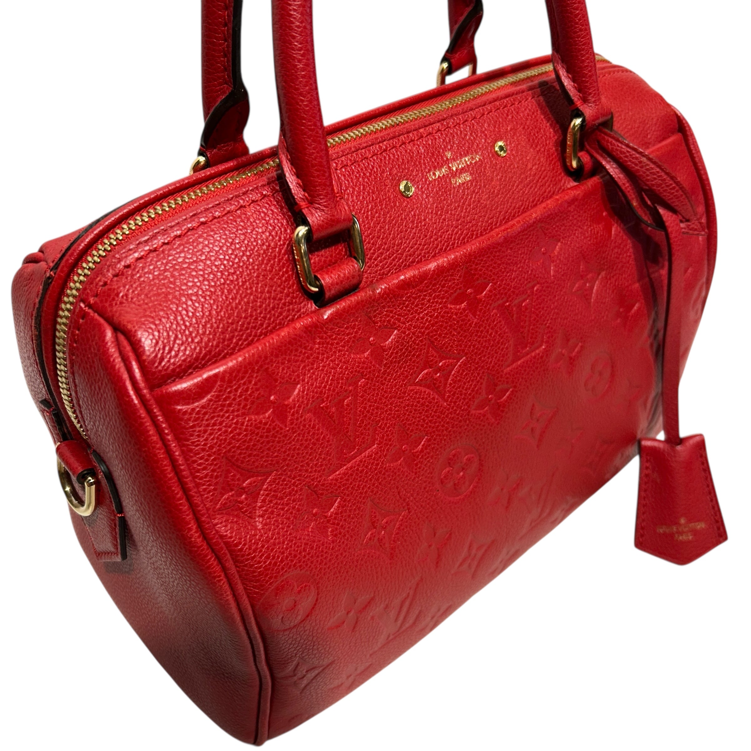 LOUIS VUITTON/Hand Bag/Monogram/Leather/RED/MONOGRAM EMPRIENTE view 6