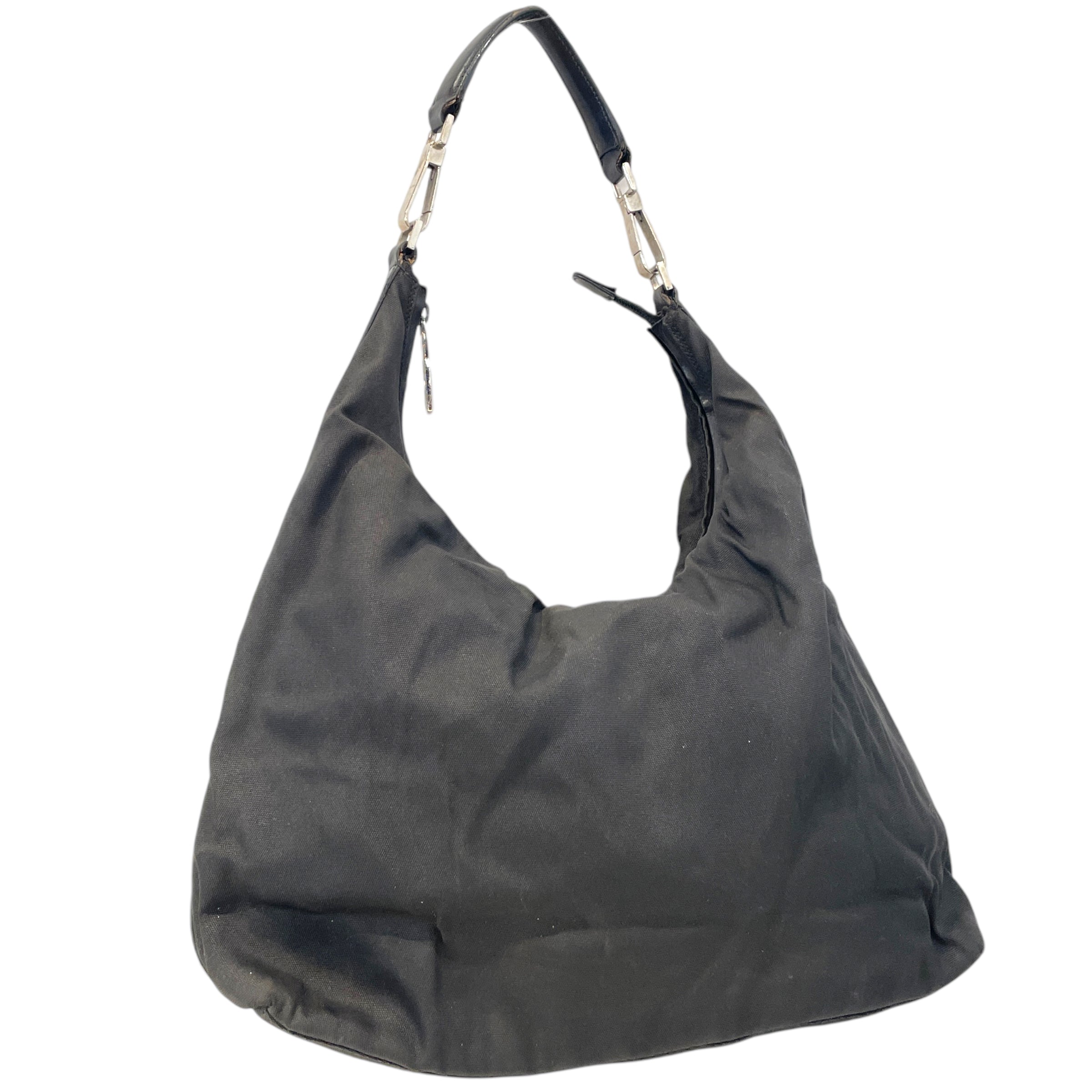 GUCCI/Hand Bag/Nylon/BLK/hobo view 2