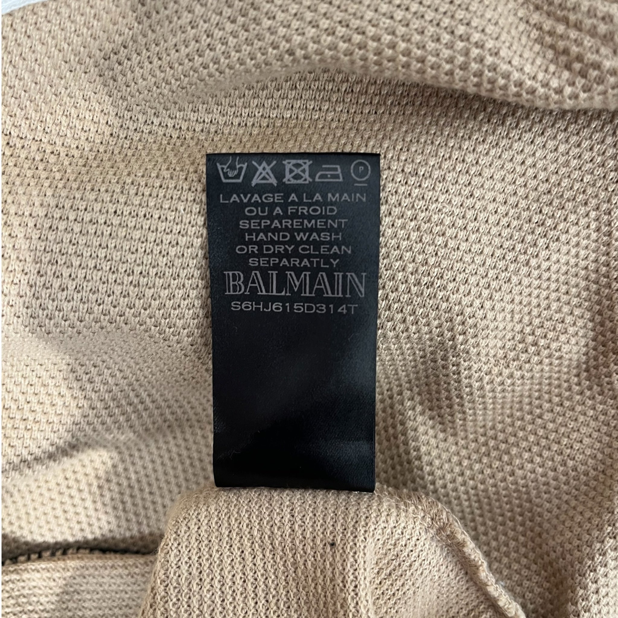 BALMAIN/Hoodie/S/Cotton/BEG/WAFFLE KNIT HOODIE view 5