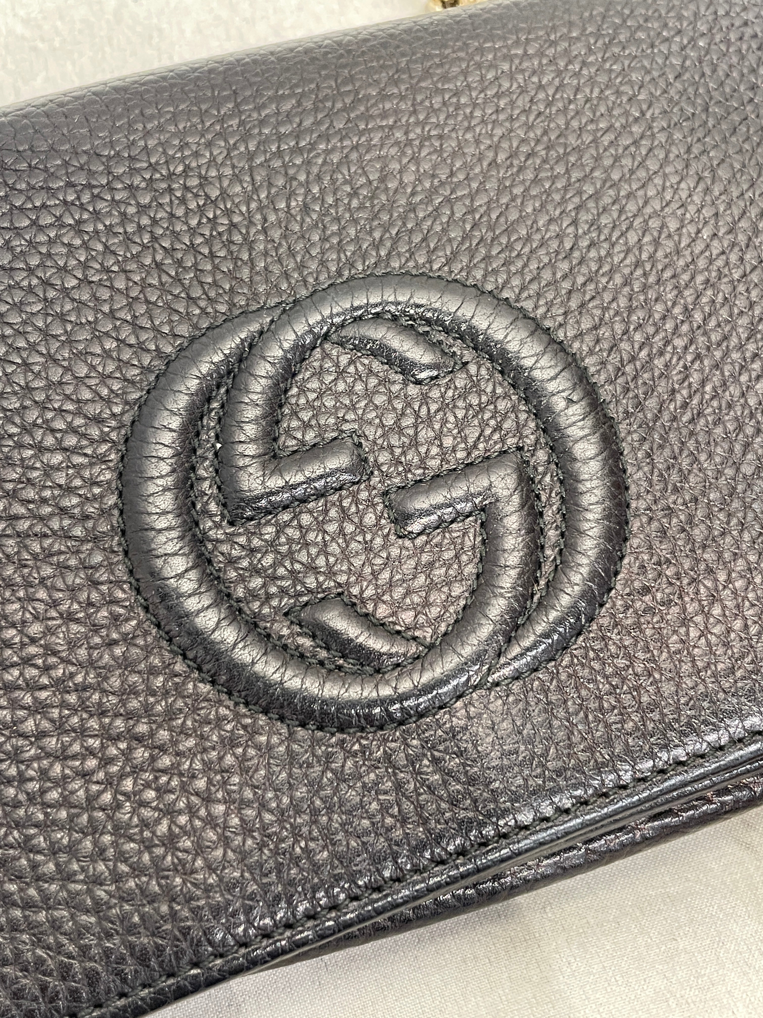 GUCCI/Cross Body Bag/Leather/BLK/SOHO TOP view 5