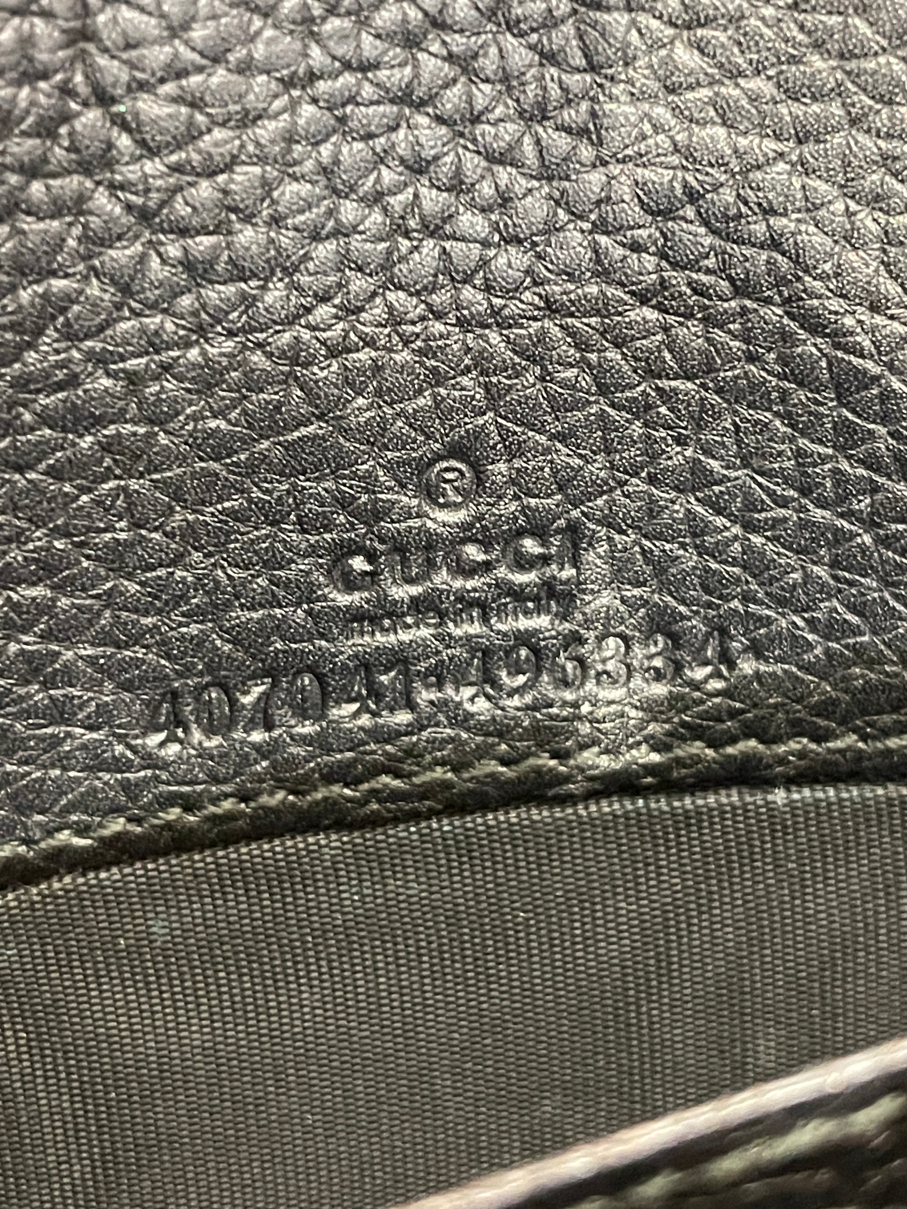 GUCCI/Cross Body Bag/Leather/BLK/SOHO TOP view 6