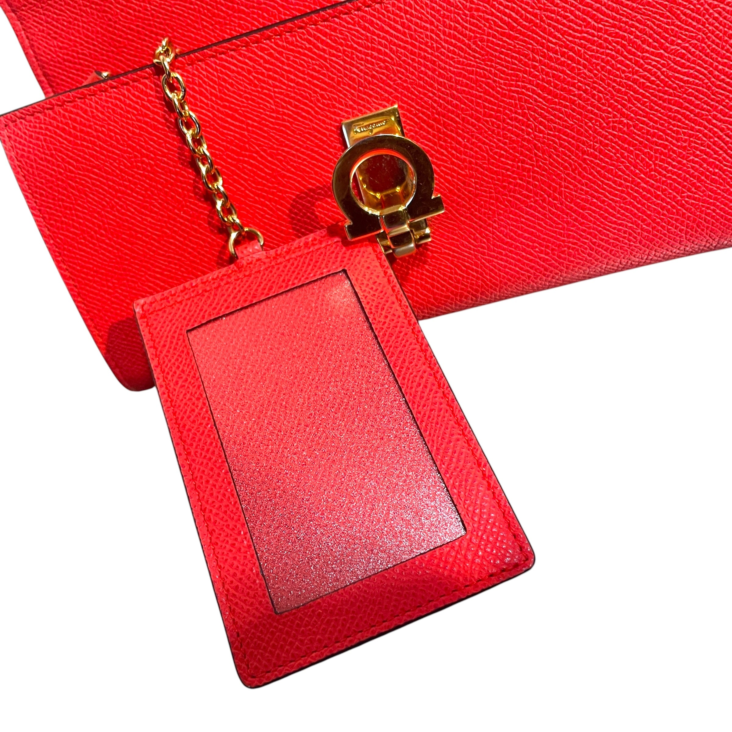 Salvatore Ferragamo/Long Wallet/Leather/RED/Gancini Continental view 5