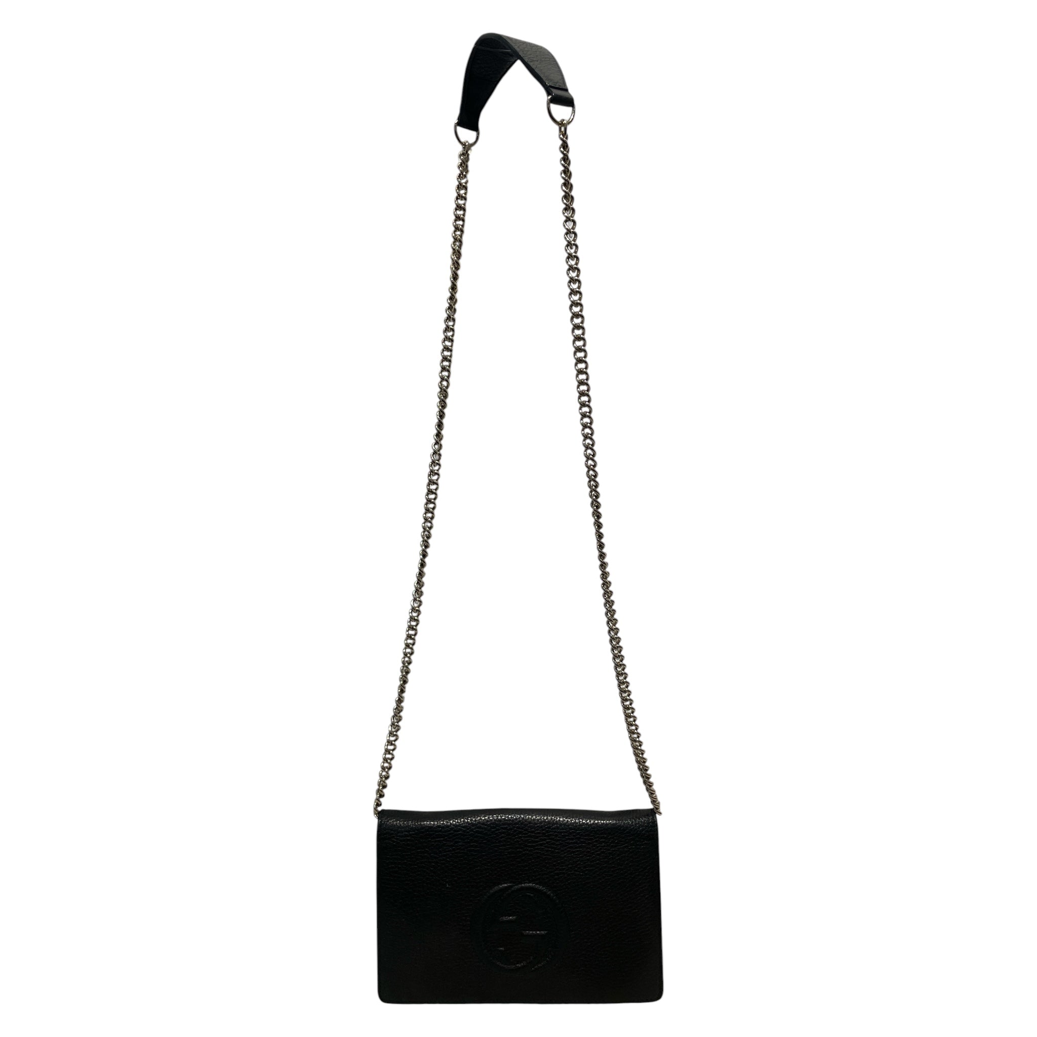 GUCCI/Cross Body Bag/Leather/BLK/SOHO TOP view 1