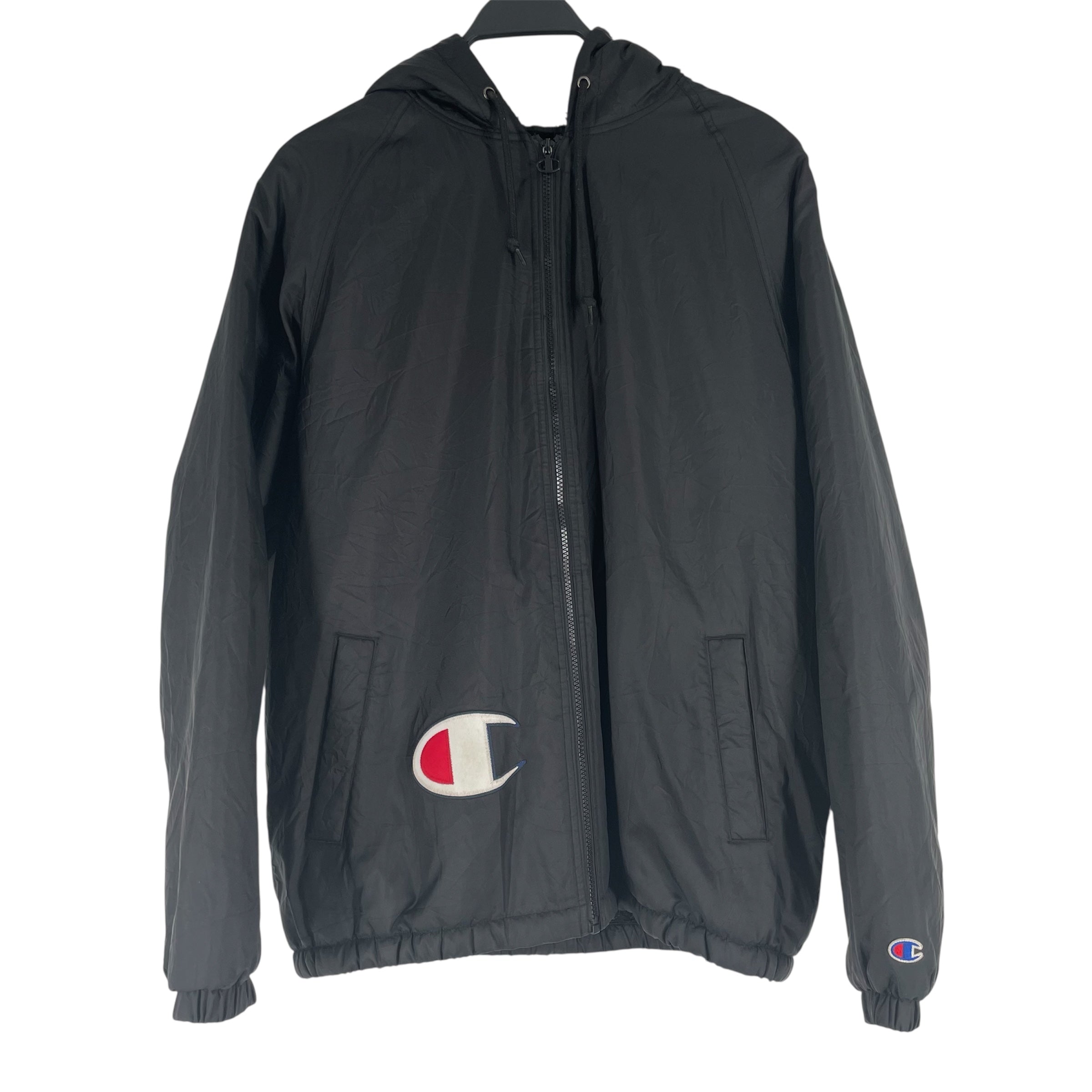 Champion/Supreme/Jacket/L/Nylon/BLK/SHERPA LINED ZIP UP HOODIE view 1