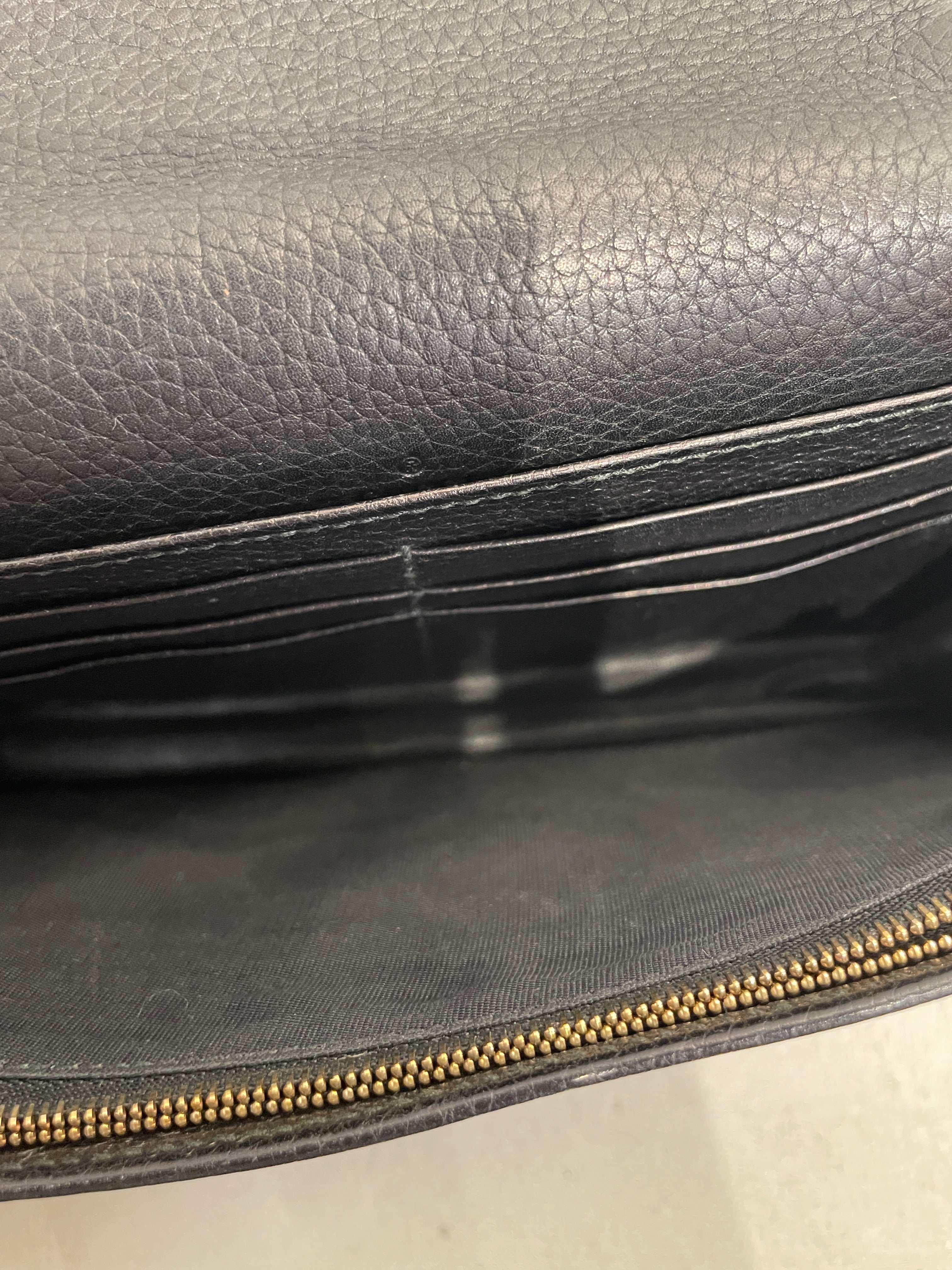 GUCCI/Cross Body Bag/Leather/BLK/SOHO TOP view 4