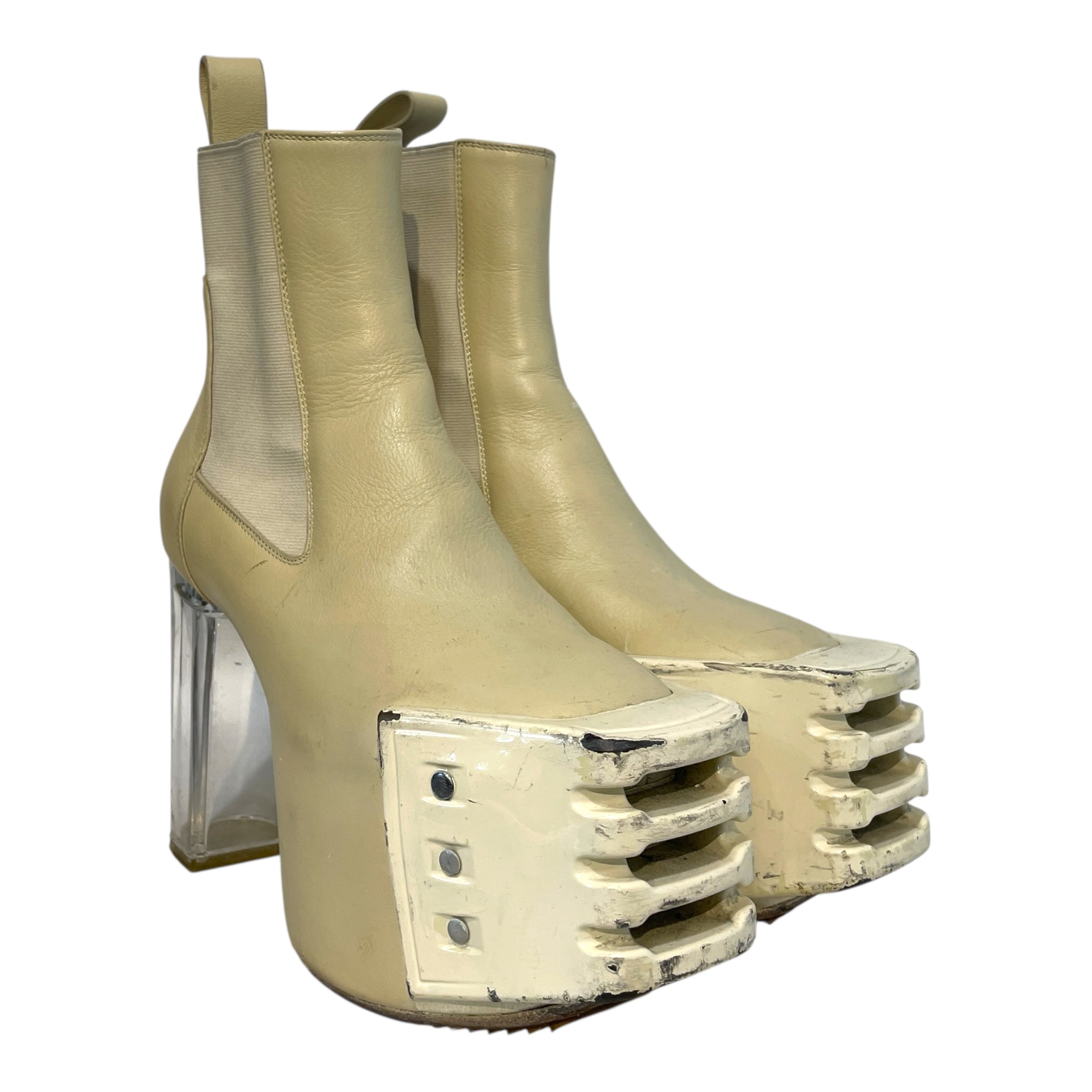 Rick Owens/Shoes/EU 38/Leather/CRM/Kiss Heels view 1