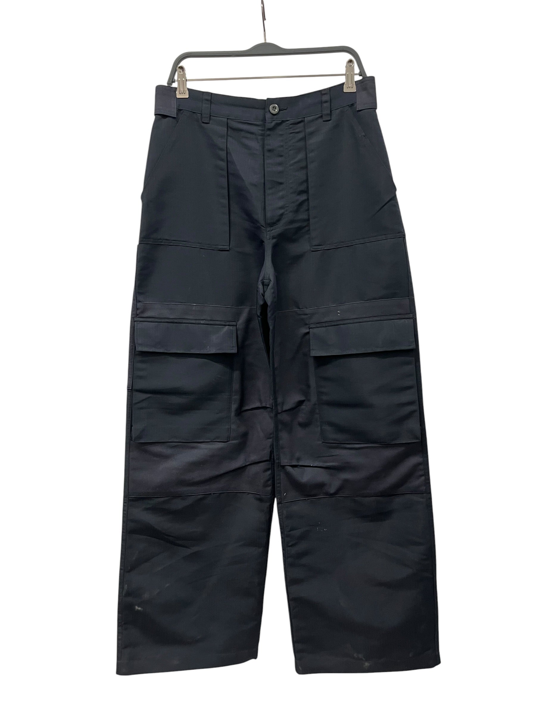 Acne Studios/Cargo Pants/46/Polyester/BLK/BAGGY NYLON PATCHWORK view 1