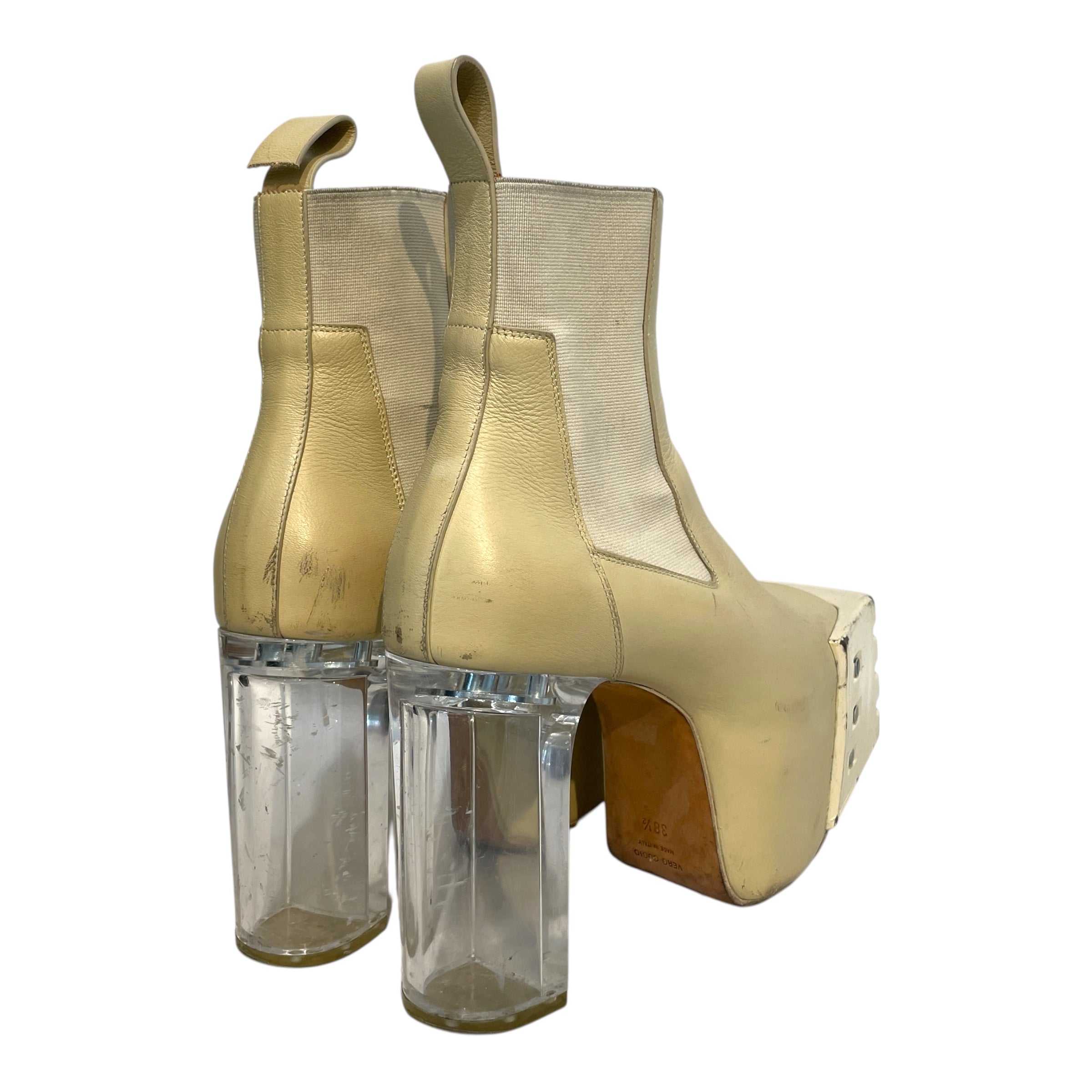Rick Owens/Shoes/EU 38/Leather/CRM/Kiss Heels view 3