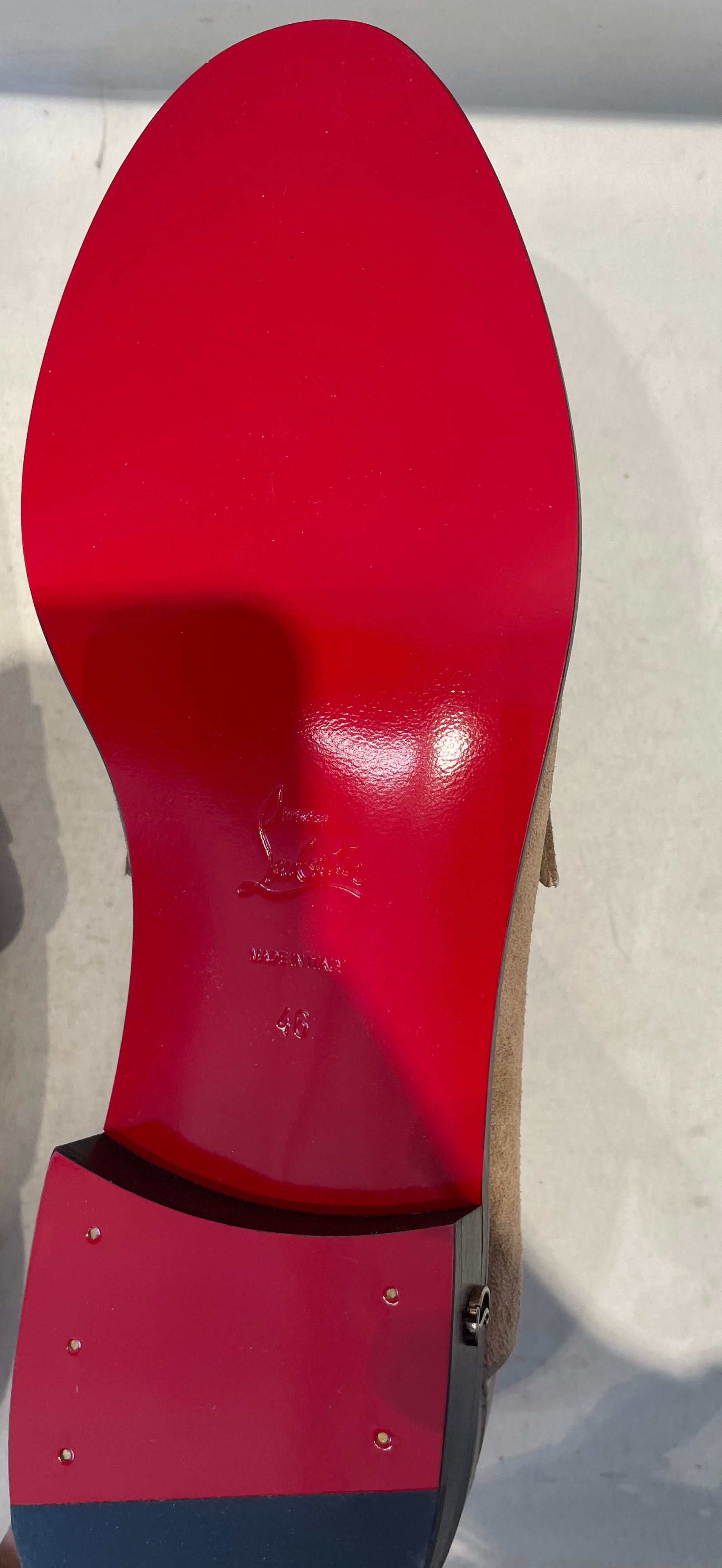 Christian Louboutin/Loafers/EU 46/BEG/No Penny Back view 4