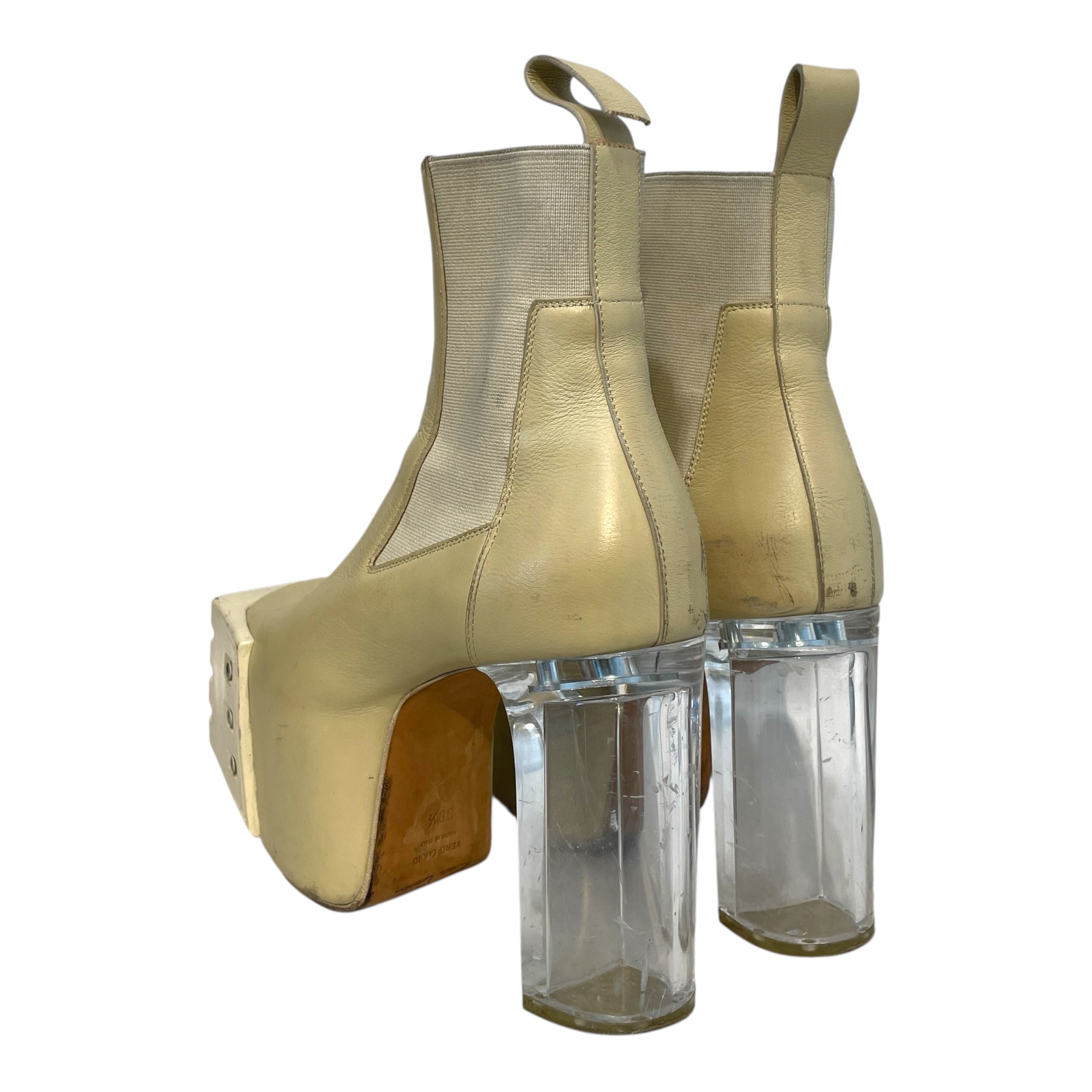 Rick Owens/Shoes/EU 38/Leather/CRM/Kiss Heels view 2
