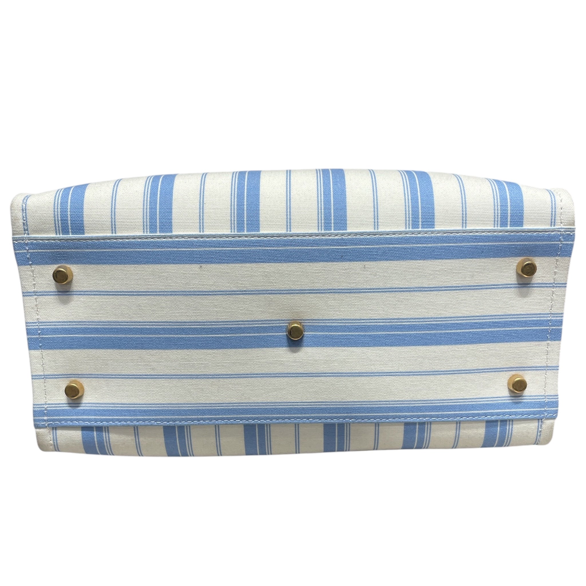 VERSACE/Tote Bag/Stripe/Cotton/BLU/La Lacanza Med Tote view 3