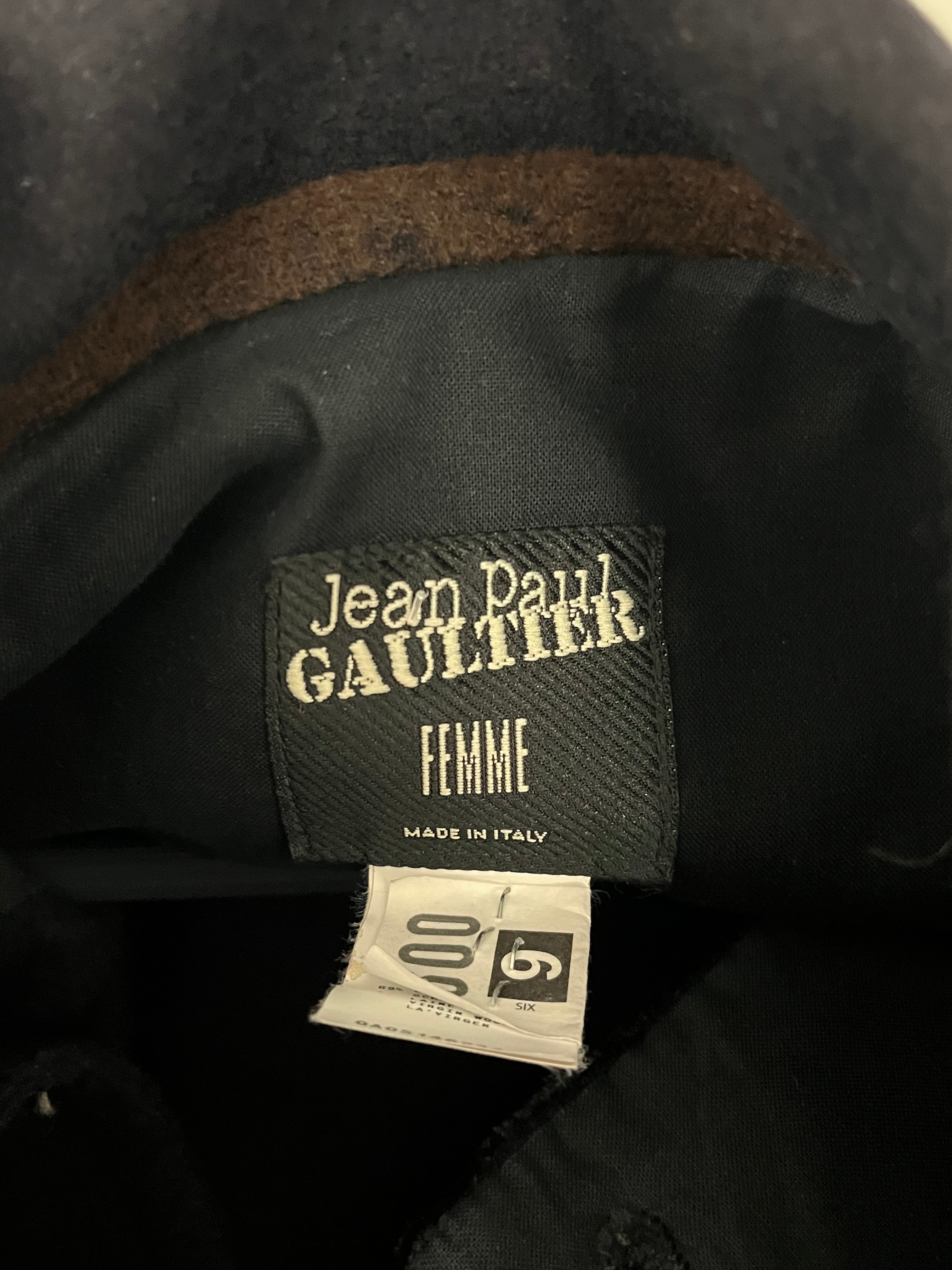 Jean Paul GAULTIER FEMME/Jacket/10/Wool/NVY/NAVY TWO TONE JACKET view 3