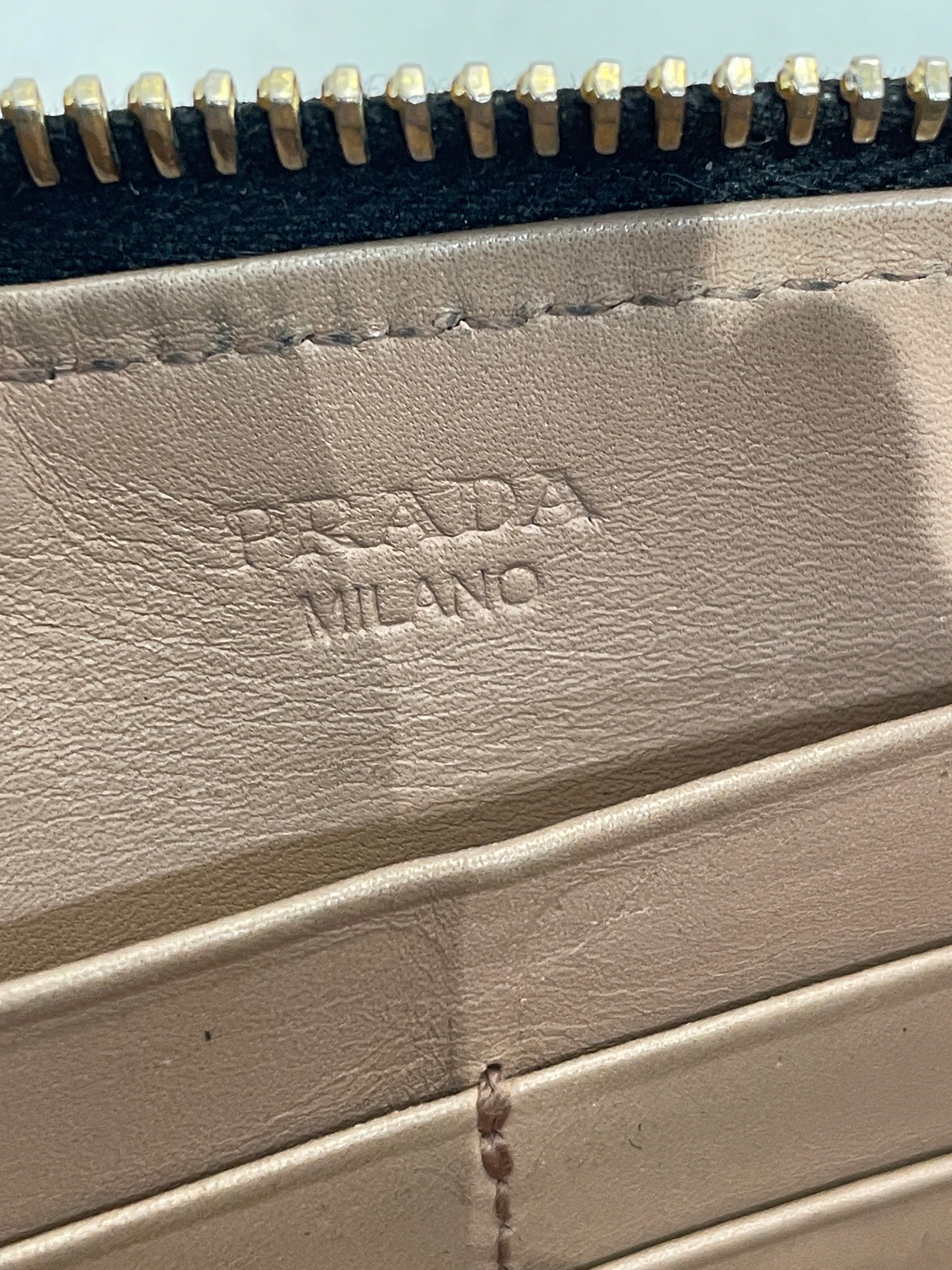 PRADA/Long Wallet/Leather/BLK/L's/ view 4