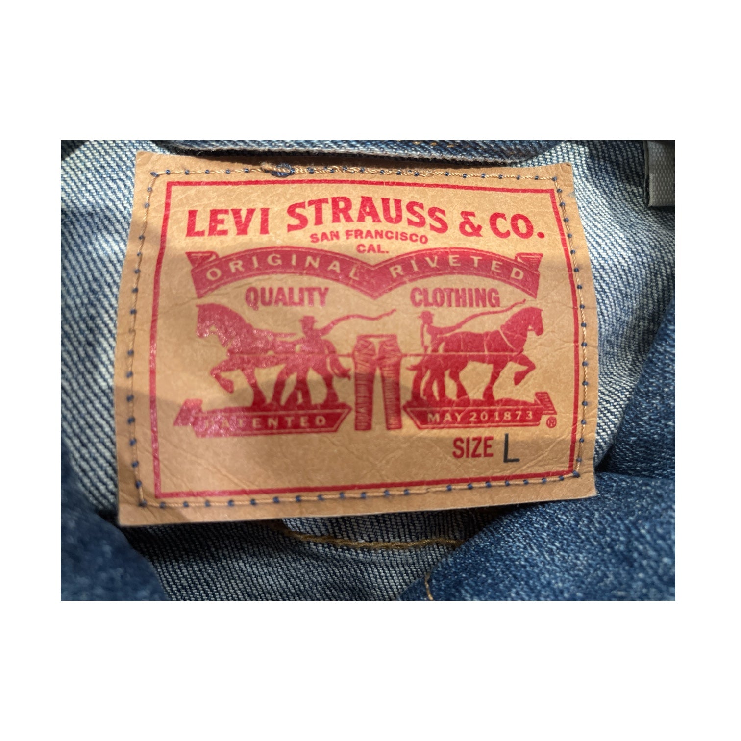 Levi's/Denim Jkt/L/Denim/BLU/Blue Western Shorthorn Tucker view 3