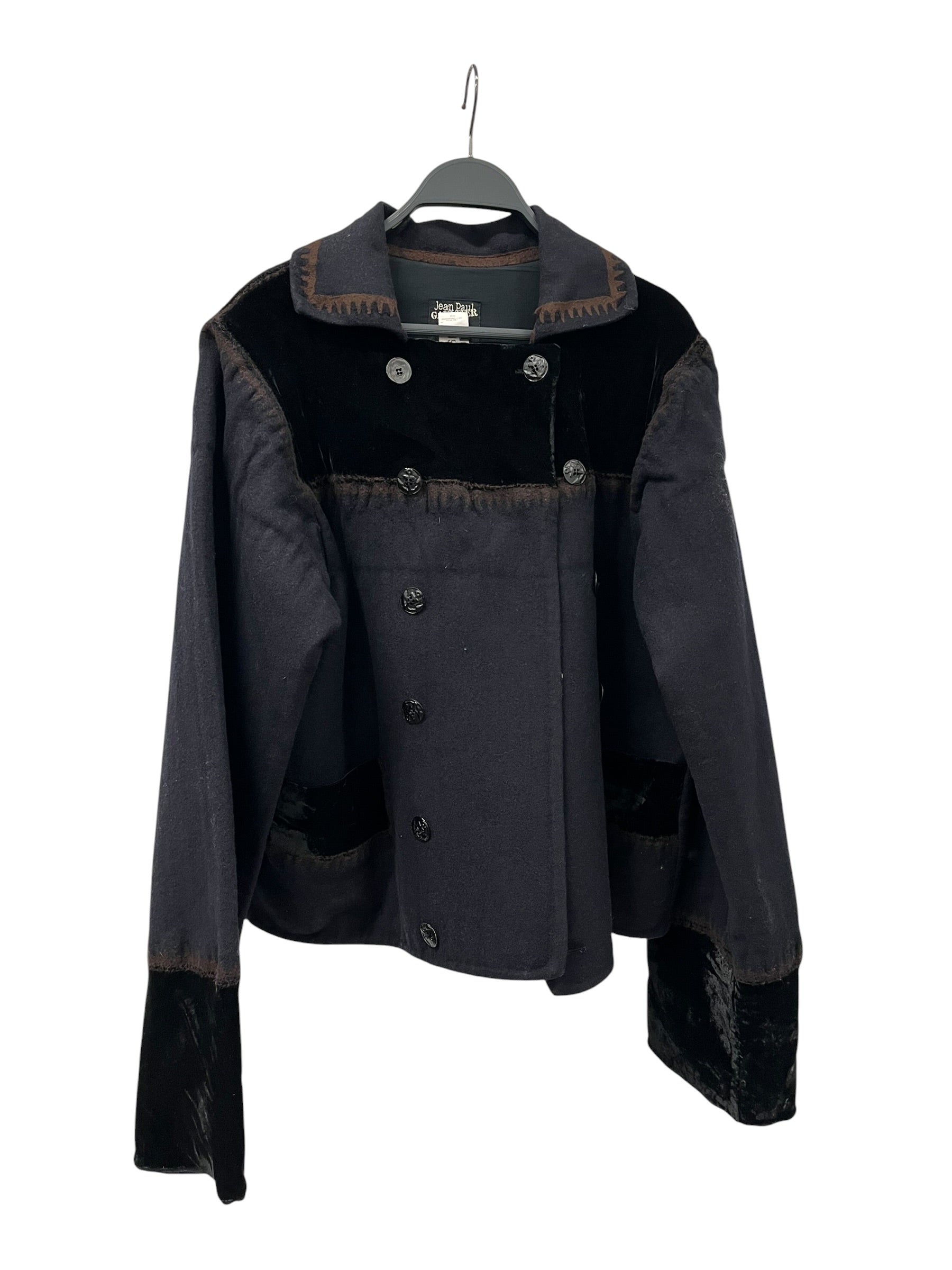 Jean Paul GAULTIER FEMME/Jacket/10/Wool/NVY/NAVY TWO TONE JACKET view 1