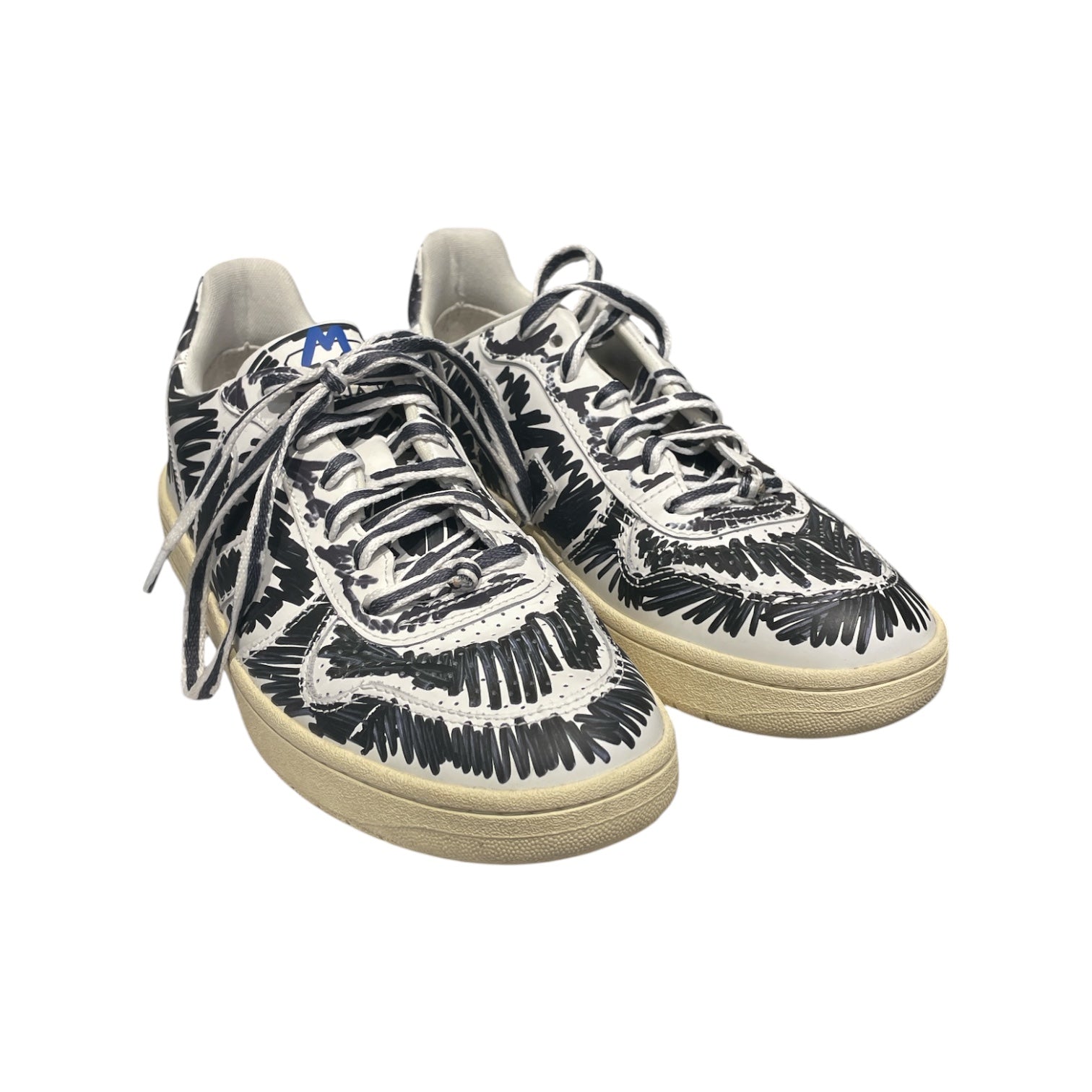 VEJA/Low-Sneakers/US 9.5/All Over Print/Leather/BLK/MARNI COLLAB MARKER view 1