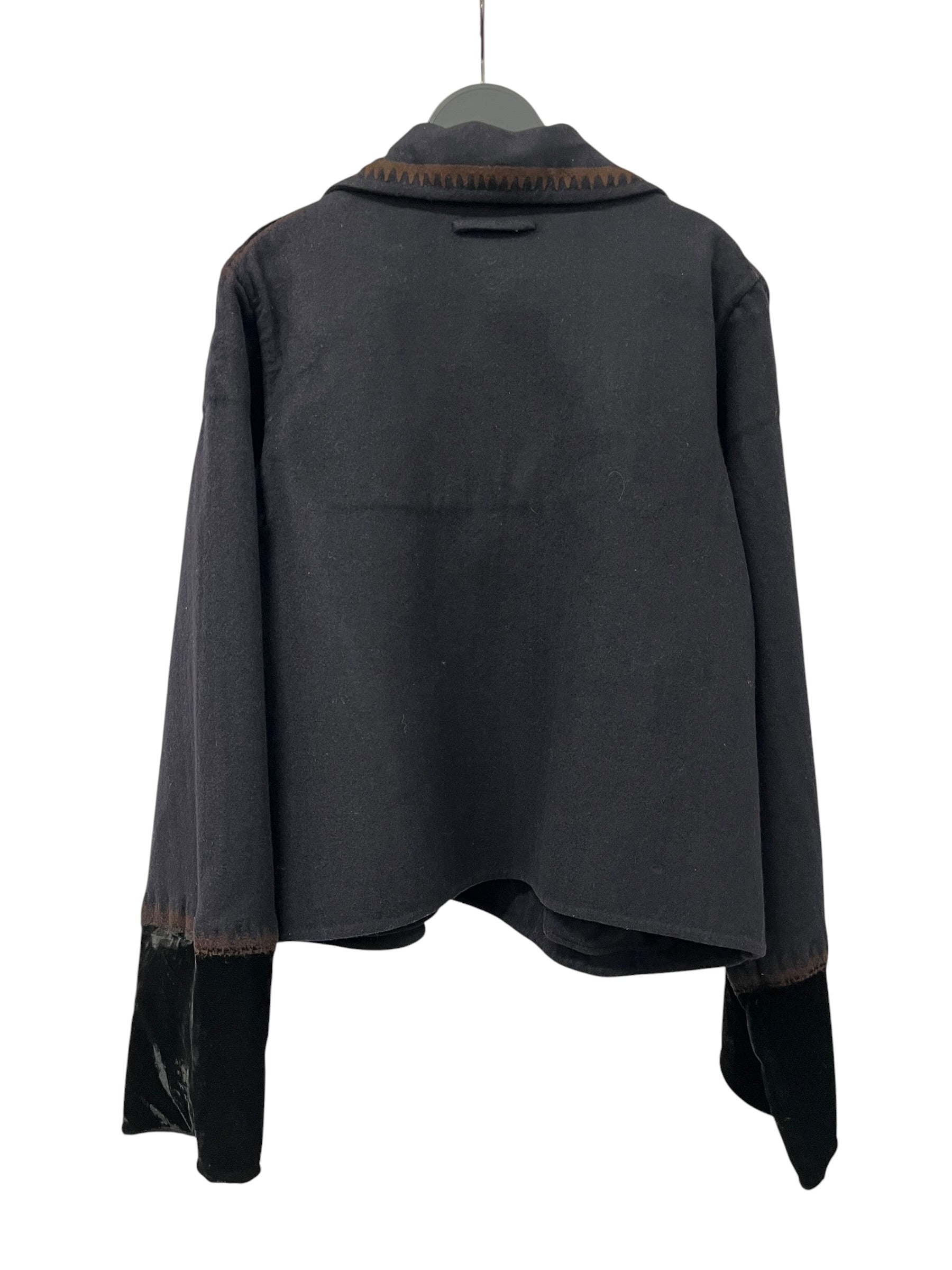 Jean Paul GAULTIER FEMME/Jacket/10/Wool/NVY/NAVY TWO TONE JACKET view 2