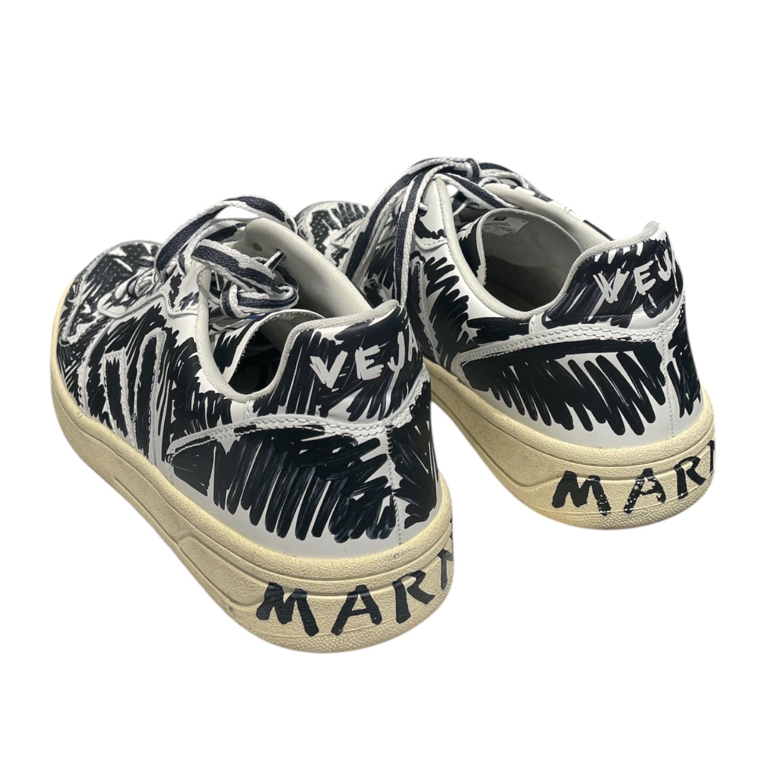VEJA/Low-Sneakers/US 9.5/All Over Print/Leather/BLK/MARNI COLLAB MARKER view 2