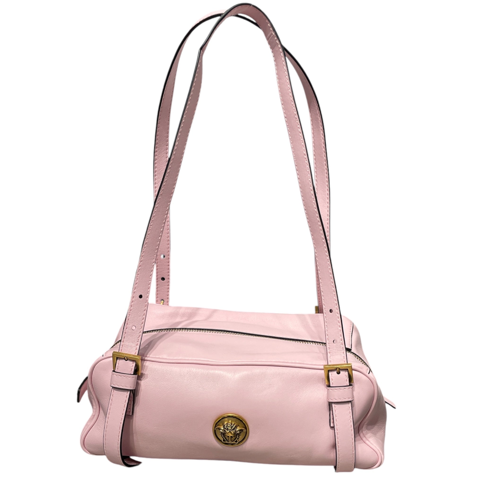 VERSACE/Hand Bag/Leather/PNK/Embleme Nappa Bowling Bag view 1