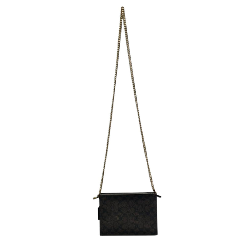 COACH/Cross Body Bag/Monogram/Leather/BRW/lucy L zip