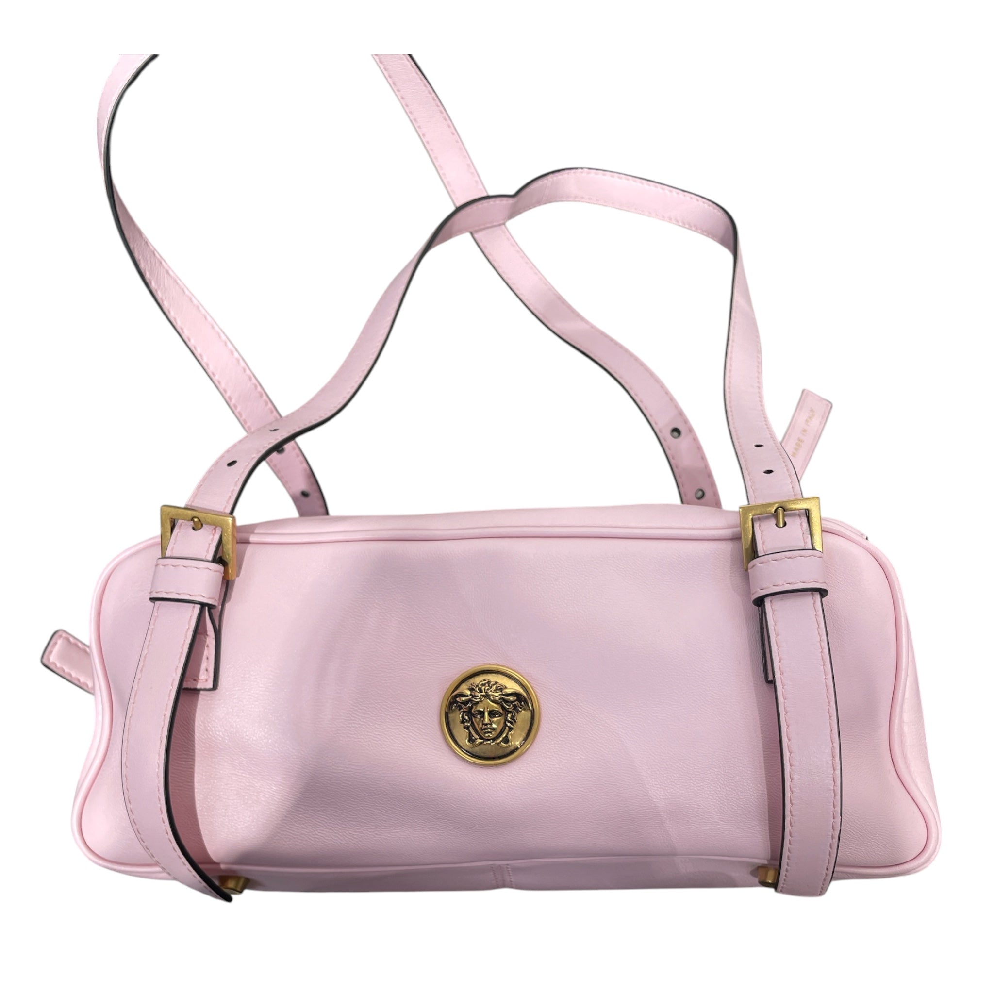 VERSACE/Hand Bag/Leather/PNK/Embleme Nappa Bowling Bag view 5