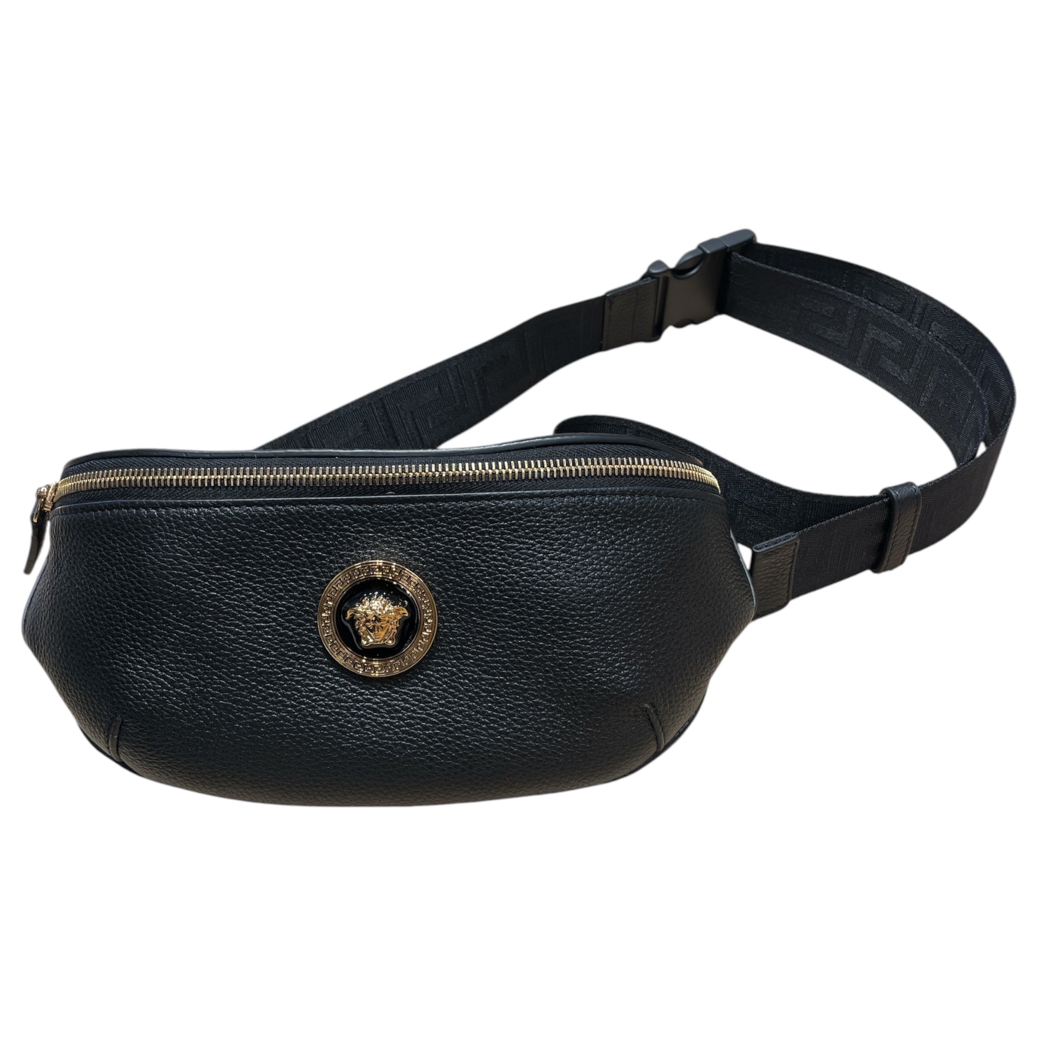 VERSACE/Fanny Pack/Leather/BLK/Medusa Fanny view 1