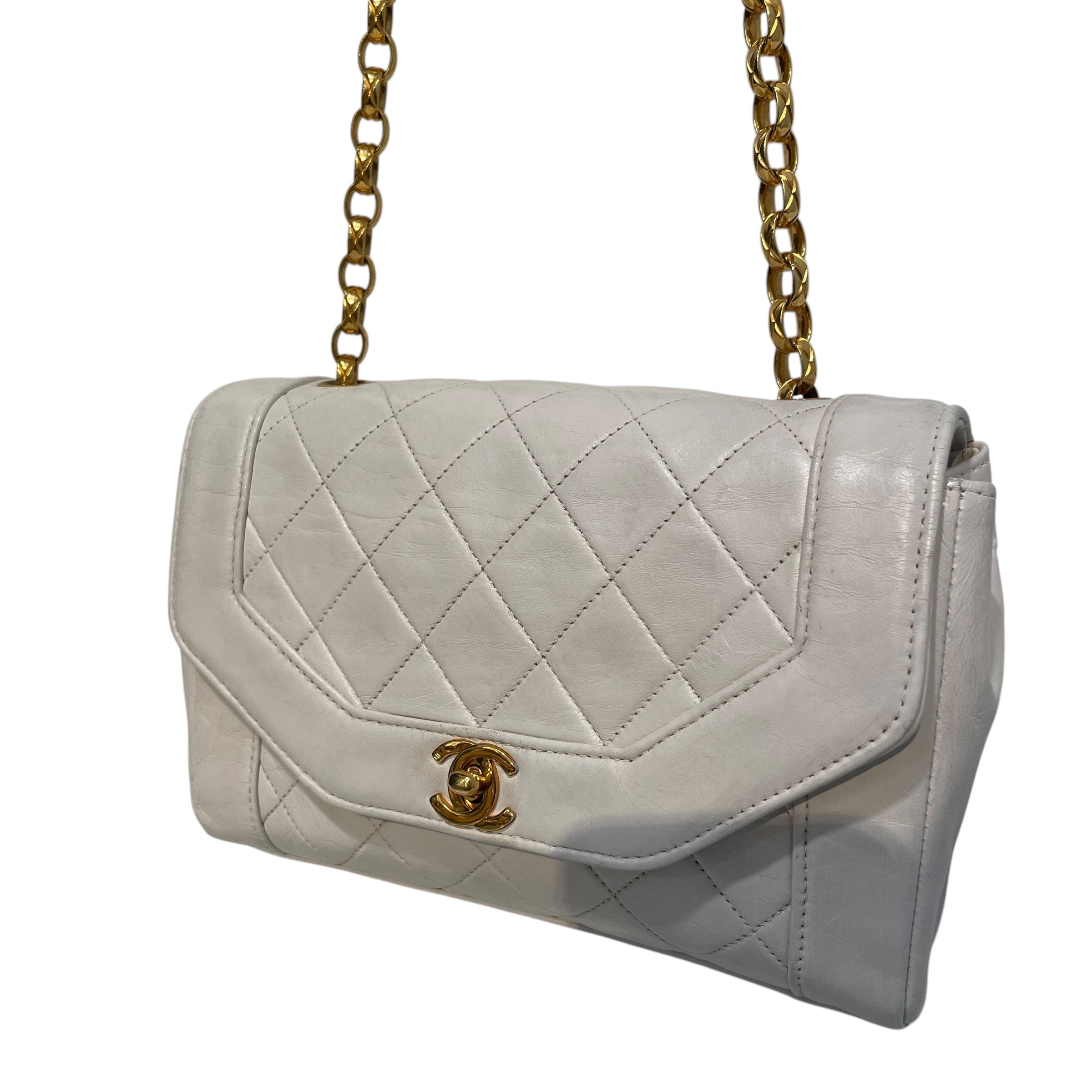 CHANEL/Bag/Leather/WHT/Diana CC view 3