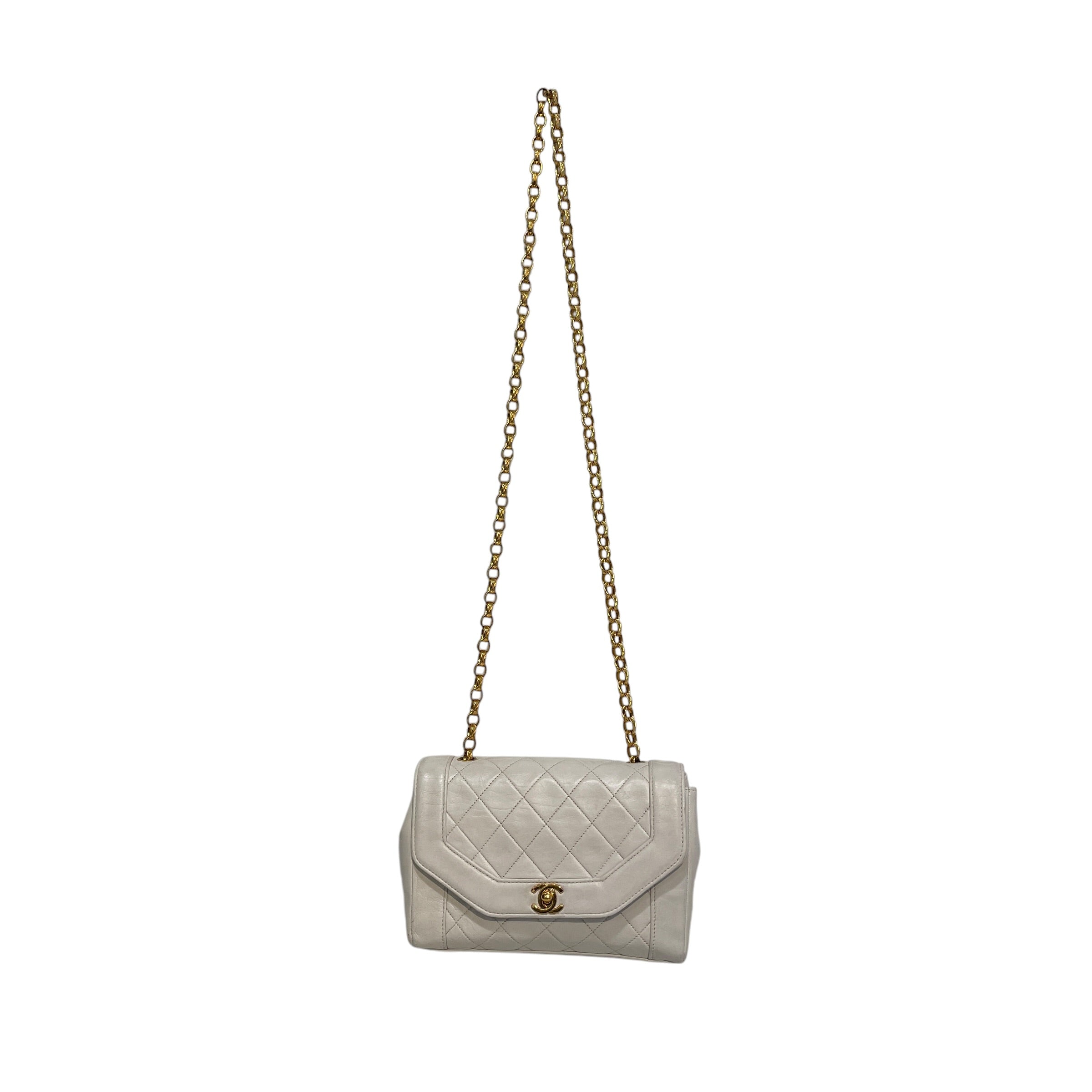 CHANEL/Bag/Leather/WHT/Diana CC view 1