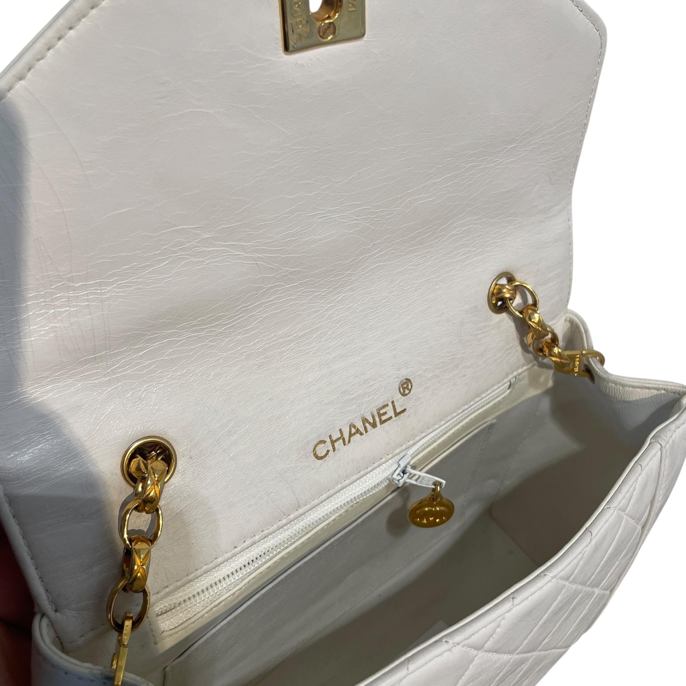 CHANEL/Bag/Leather/WHT/Diana CC view 4