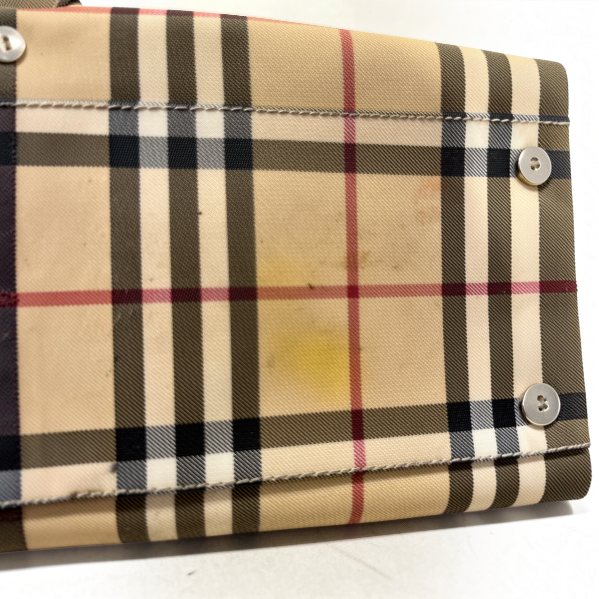 BURBERRY/Tote Bag/Plaid/Faux Leather/BEG/ view 6